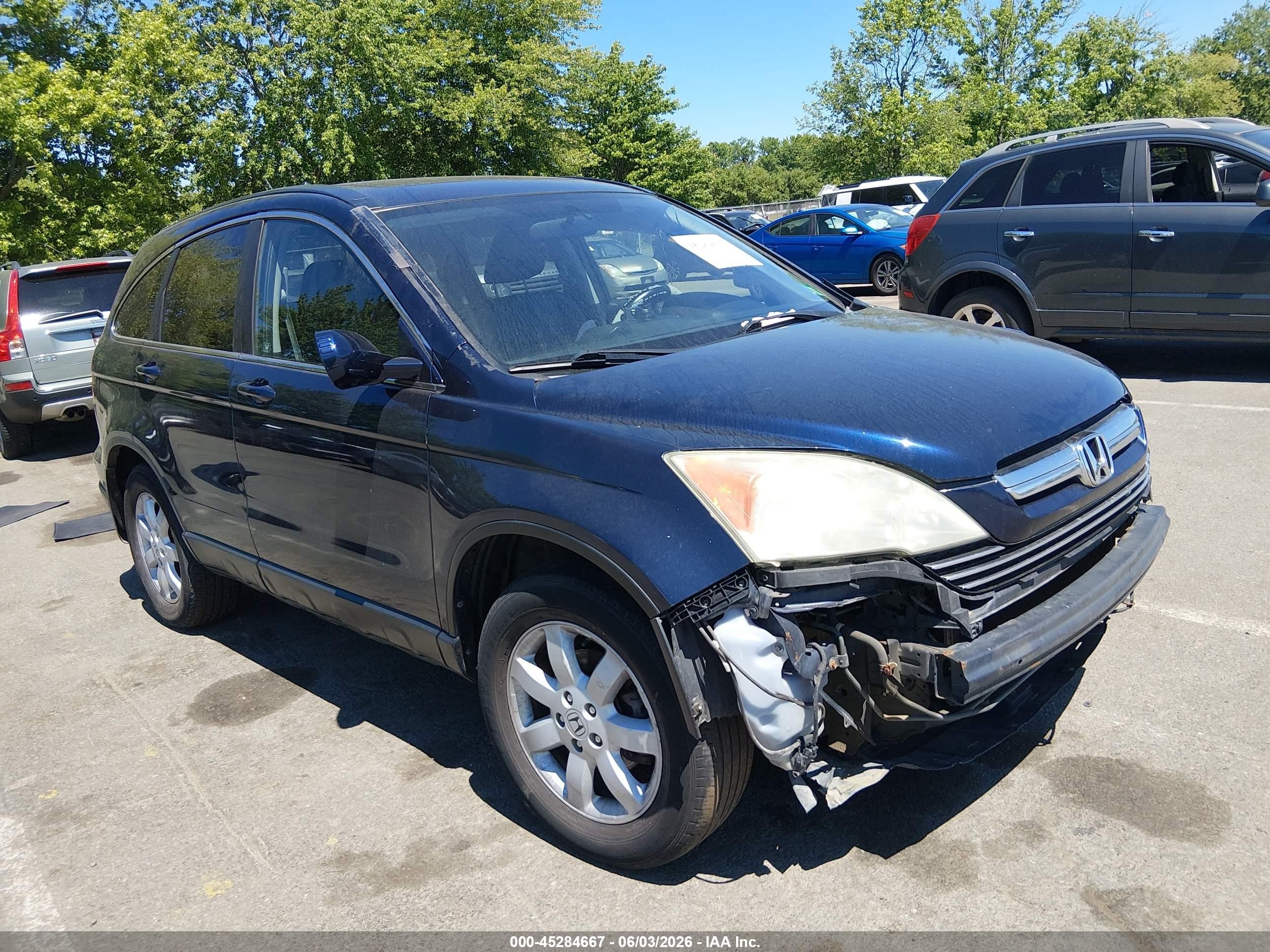2009 Honda Cr-v Ex-l Blue vin: 5J6RE48729L042192