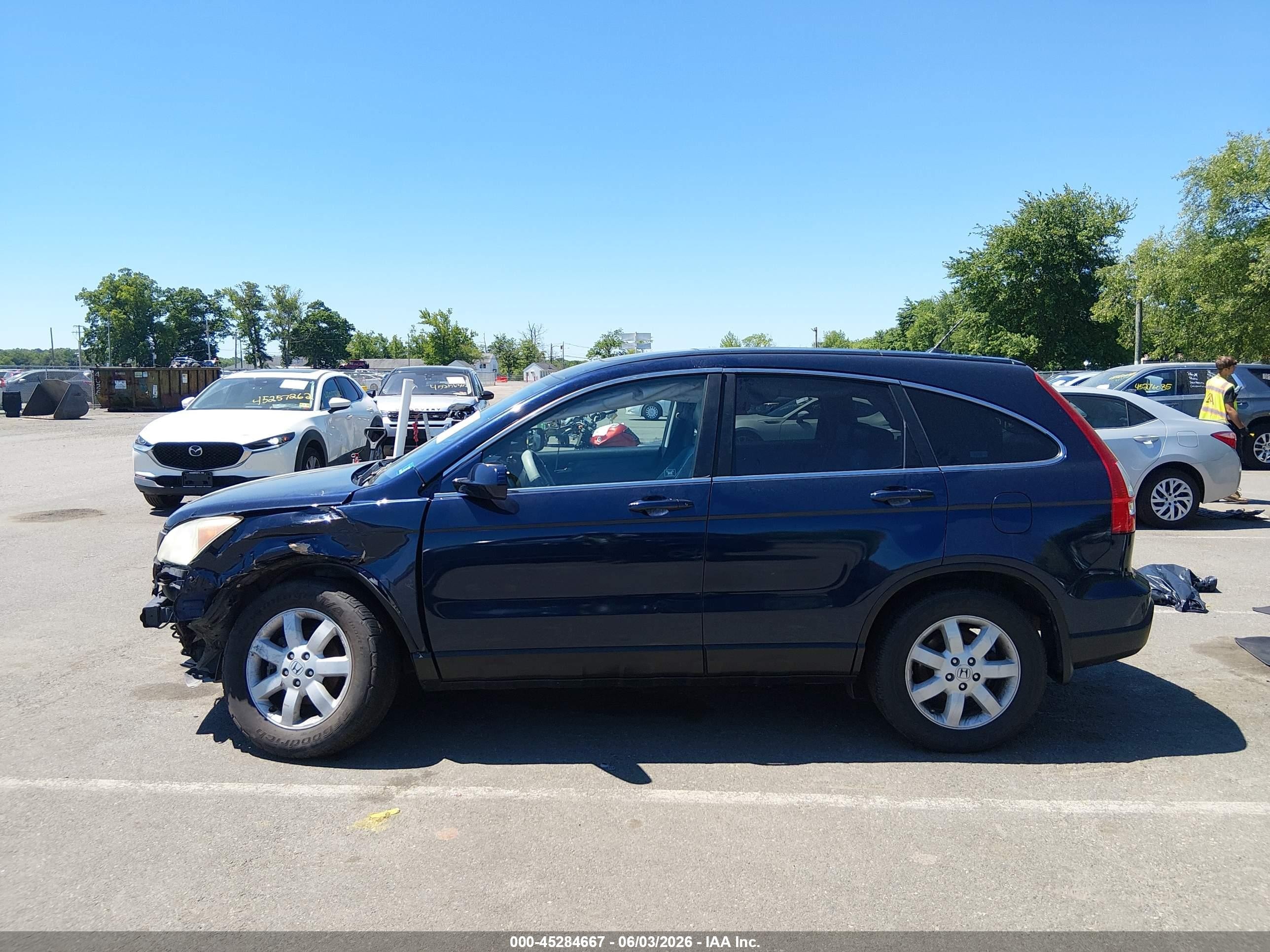 2009 Honda Cr-v Ex-l Синий vin: 5J6RE48729L042192