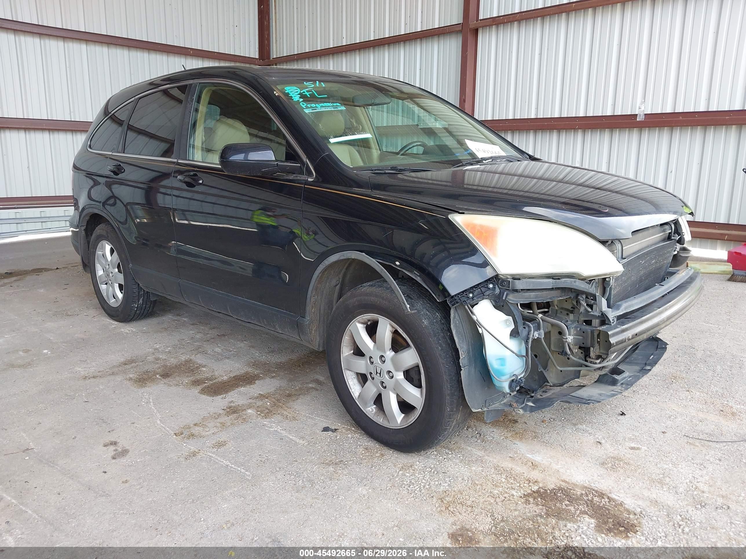 2009 Honda Cr-v Ex-l Black vin: 5J6RE48729L044184