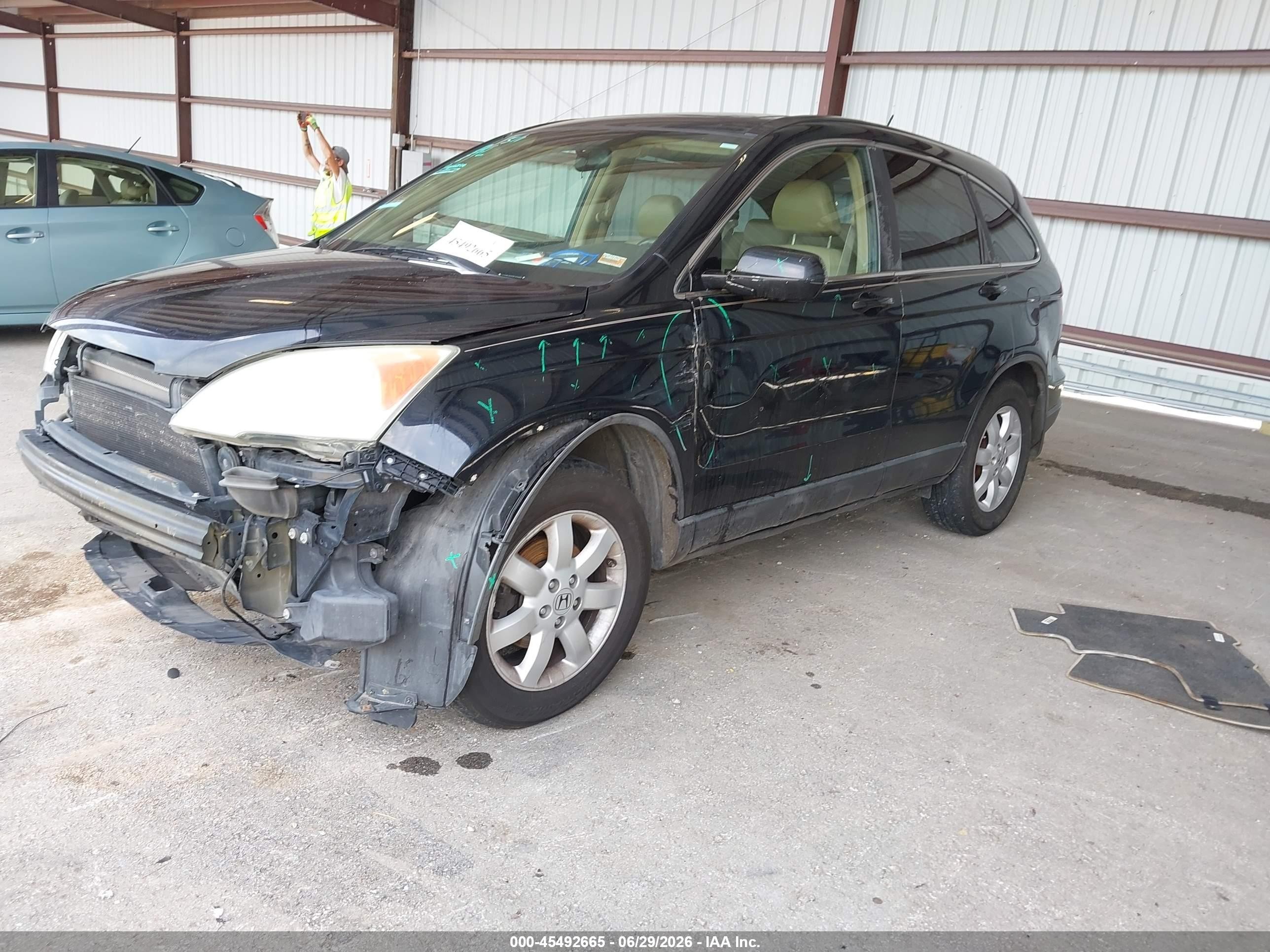 2009 Honda Cr-v Ex-l Black vin: 5J6RE48729L044184