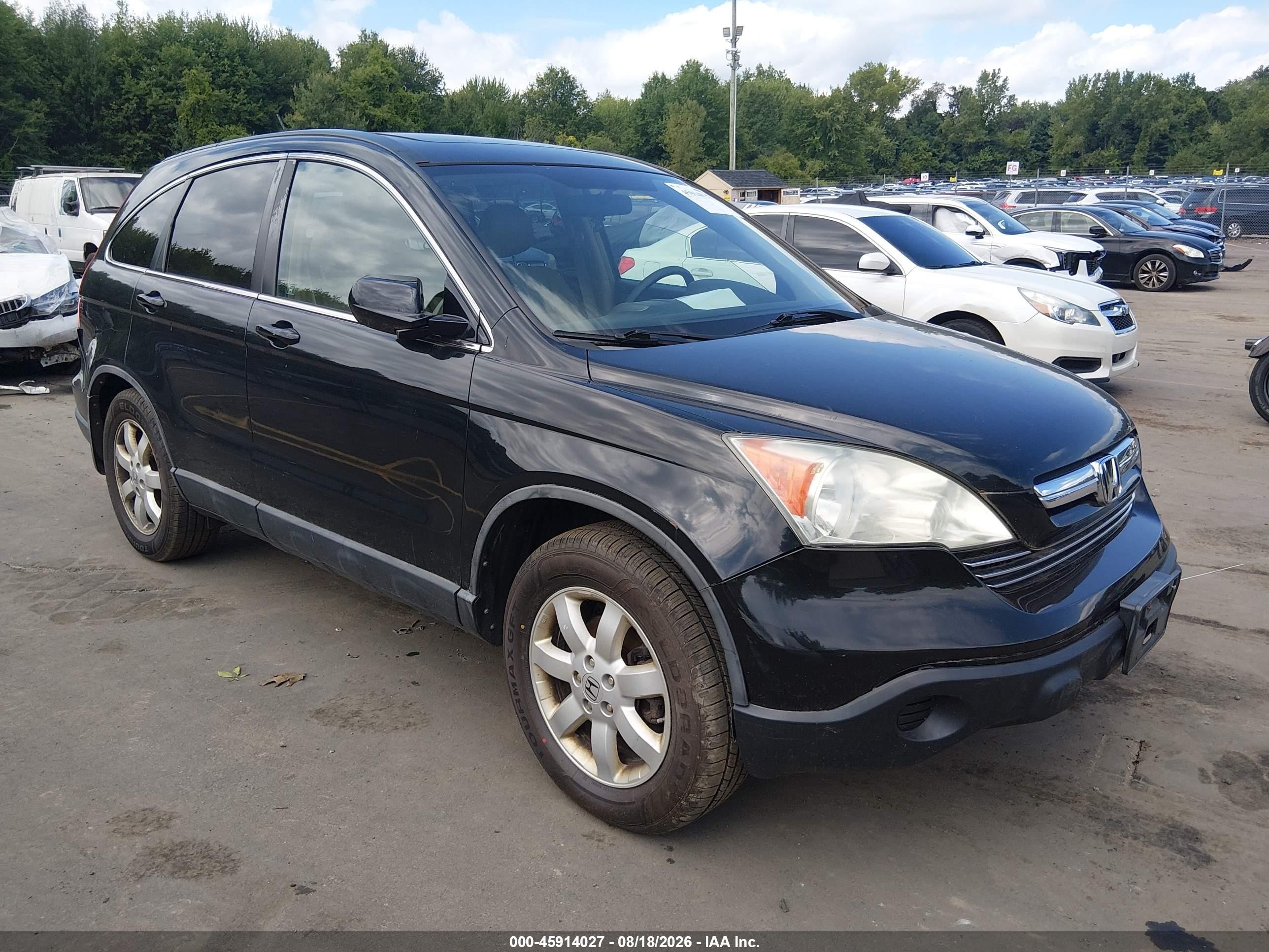 2009 Honda Cr-v Ex-l Black vin: 5J6RE48729L058263