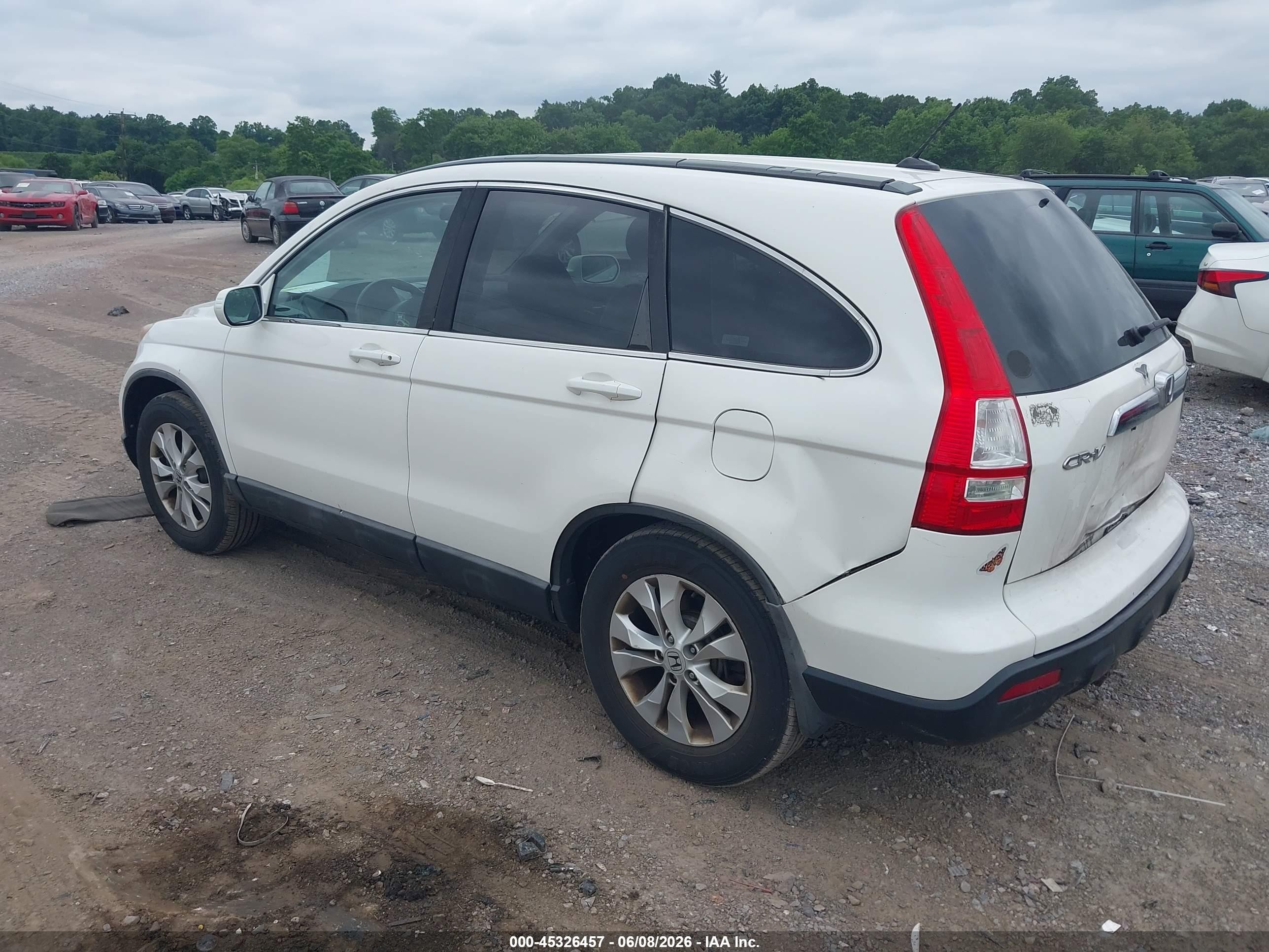 2009 Honda Cr-v Ex-l White vin: 5J6RE48729L067366