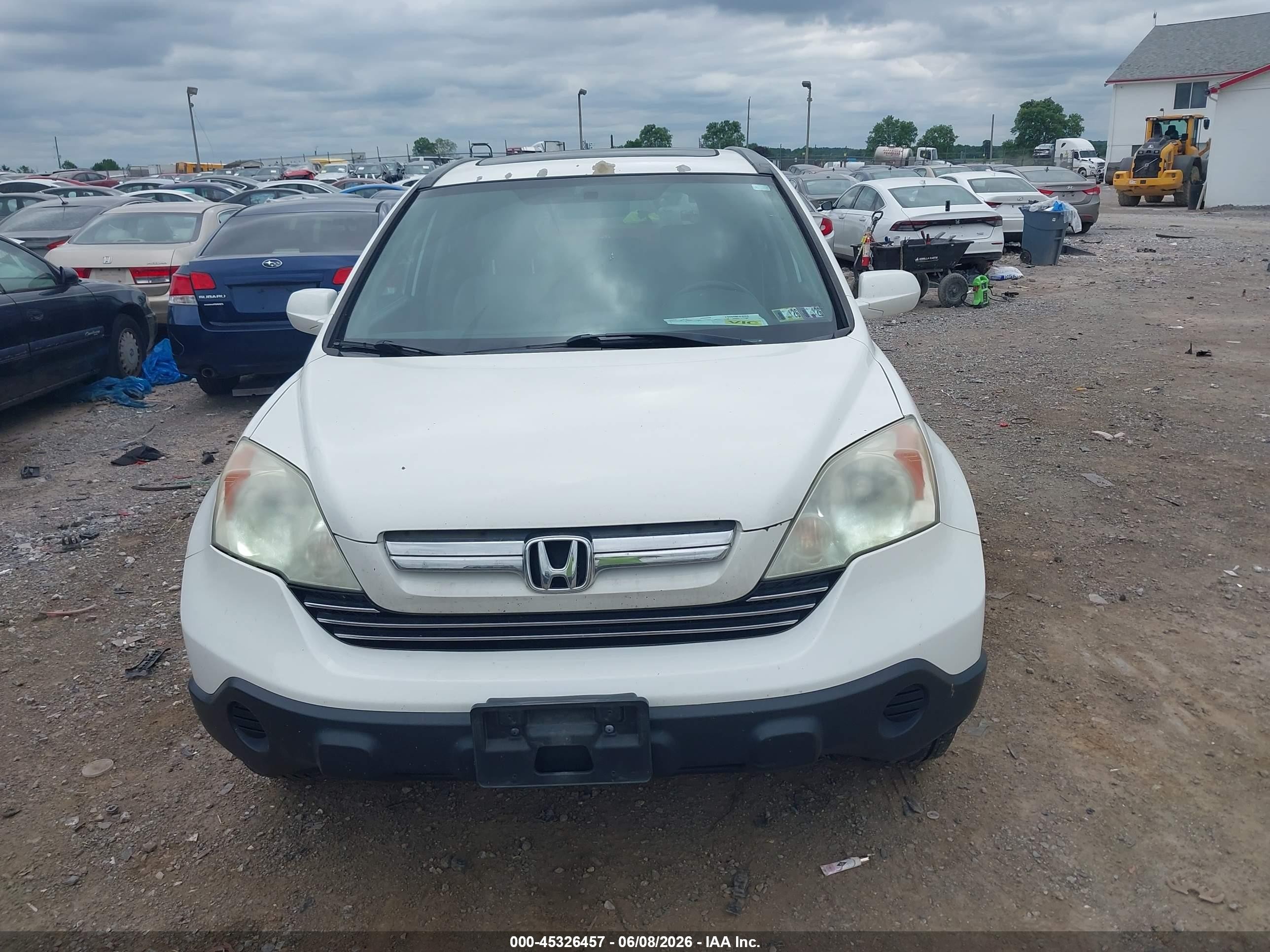 2009 Honda Cr-v Ex-l White vin: 5J6RE48729L067366