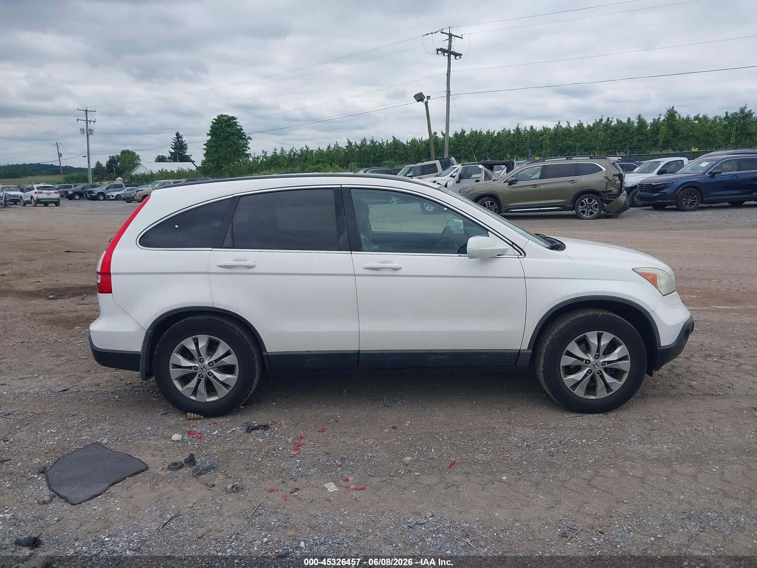 2009 Honda Cr-v Ex-l White vin: 5J6RE48729L067366