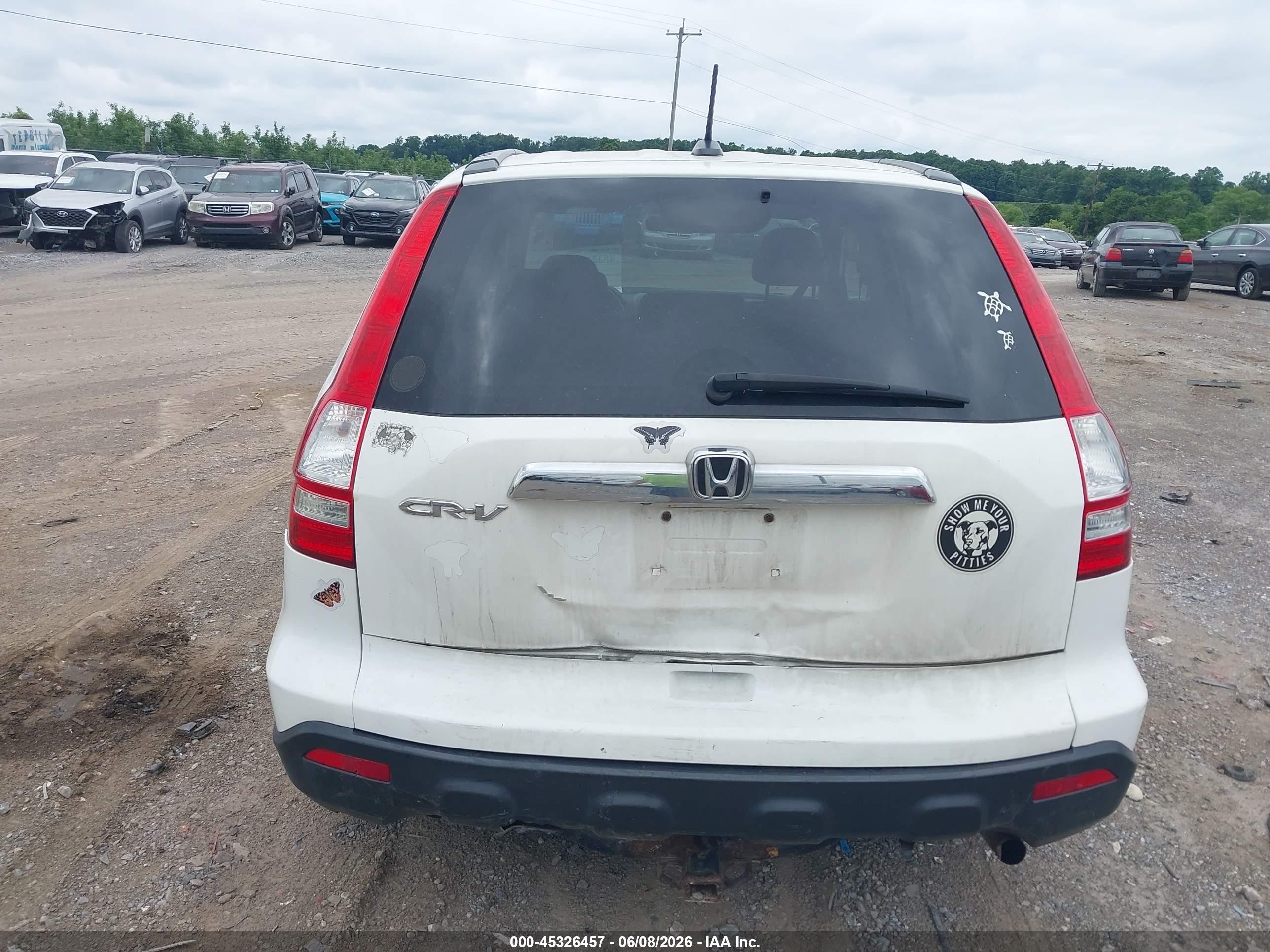 2009 Honda Cr-v Ex-l White vin: 5J6RE48729L067366