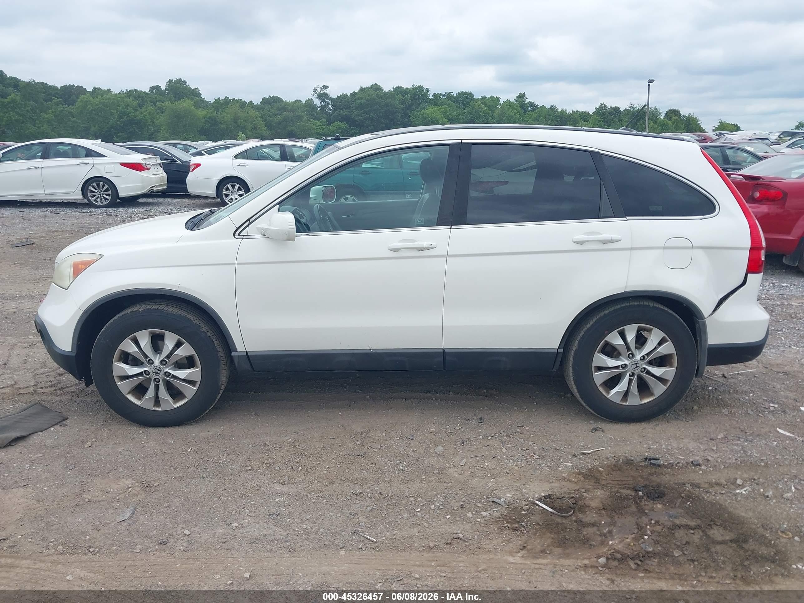 2009 Honda Cr-v Ex-l White vin: 5J6RE48729L067366