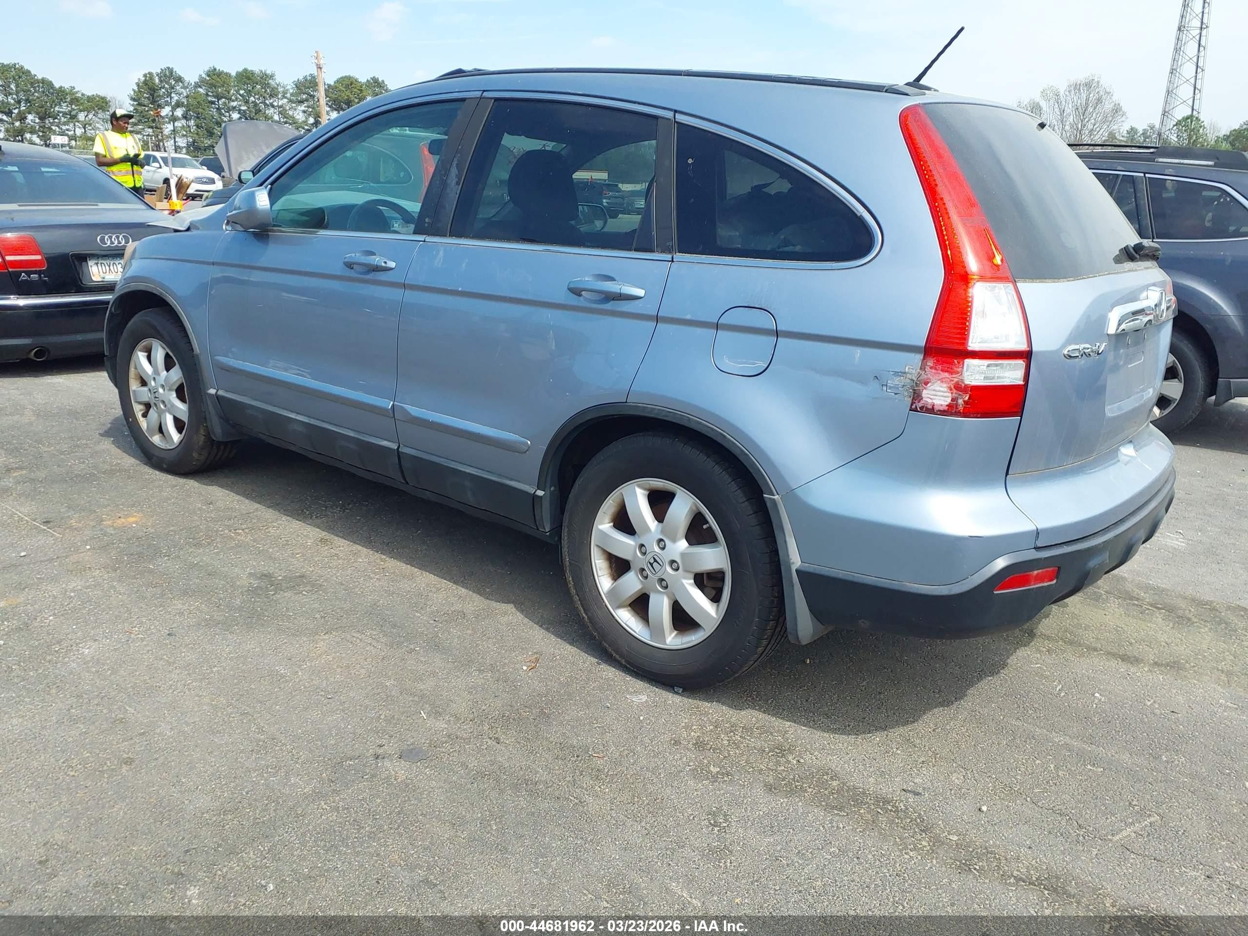 2008 Honda Cr-v Ex-l Blue vin: 5J6RE48738L027912