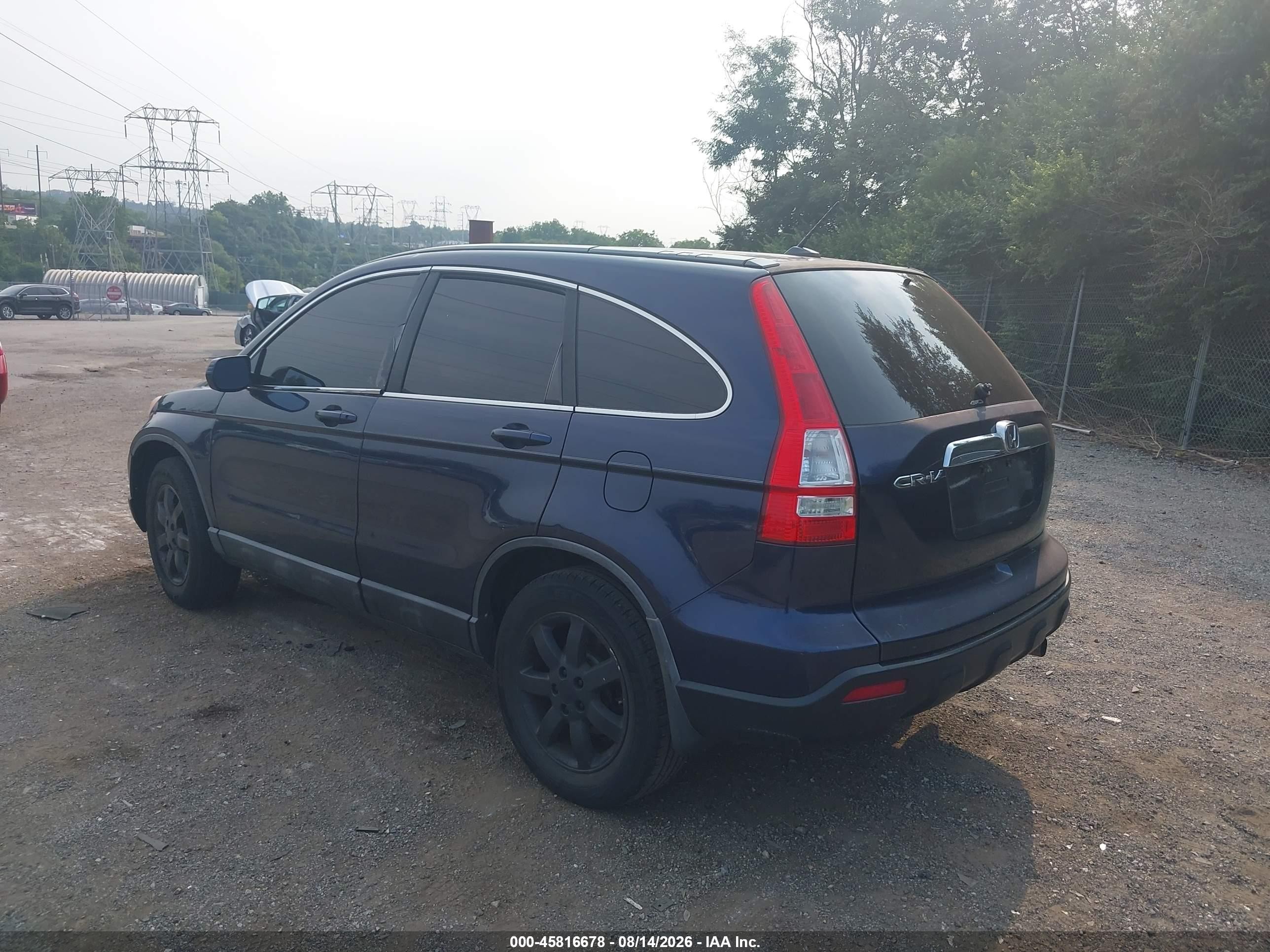 2008 Honda Cr-v Exl Dark Blue vin: 5J6RE48738L036089