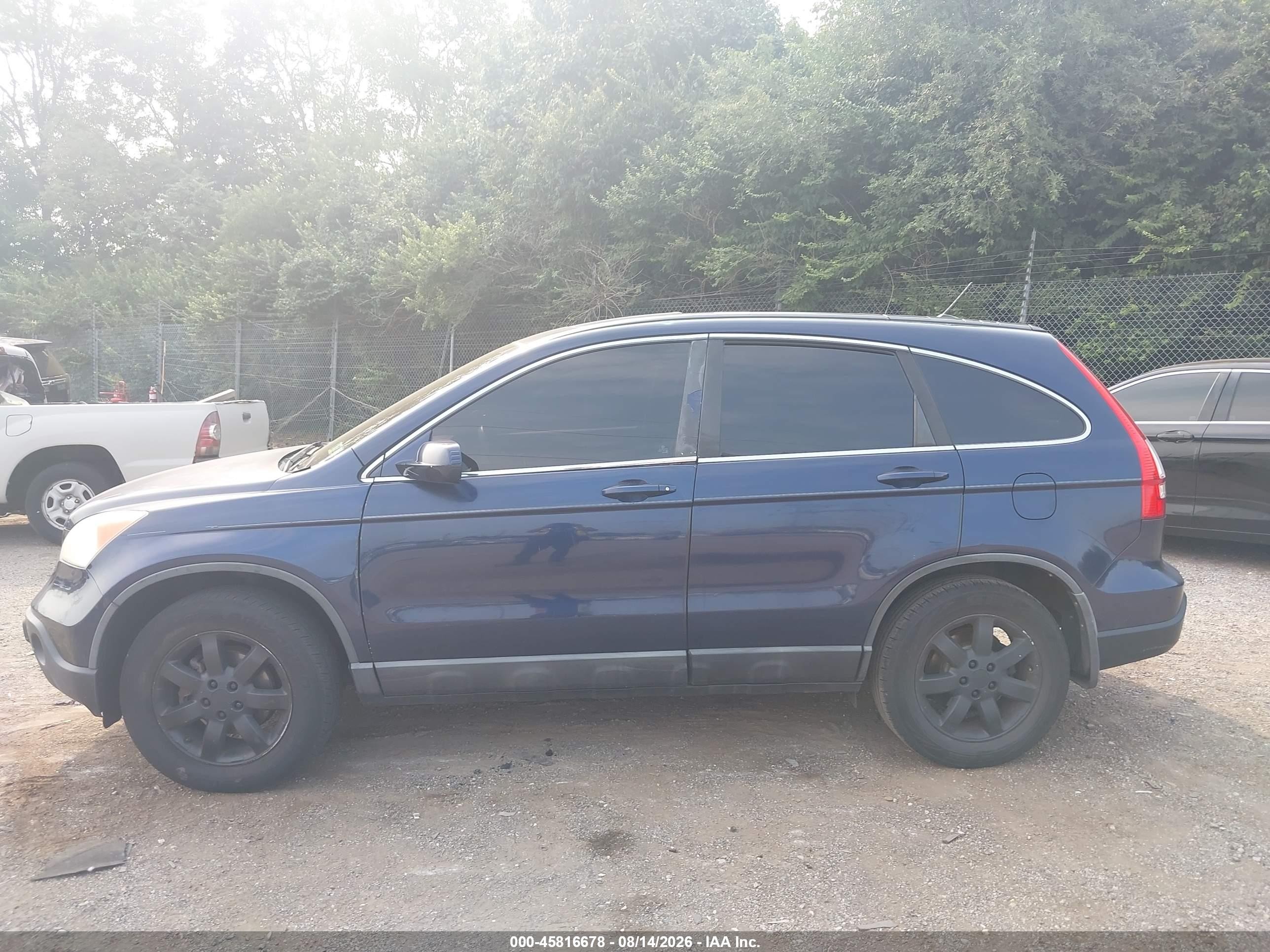 2008 Honda Cr-v Exl Dark Blue vin: 5J6RE48738L036089