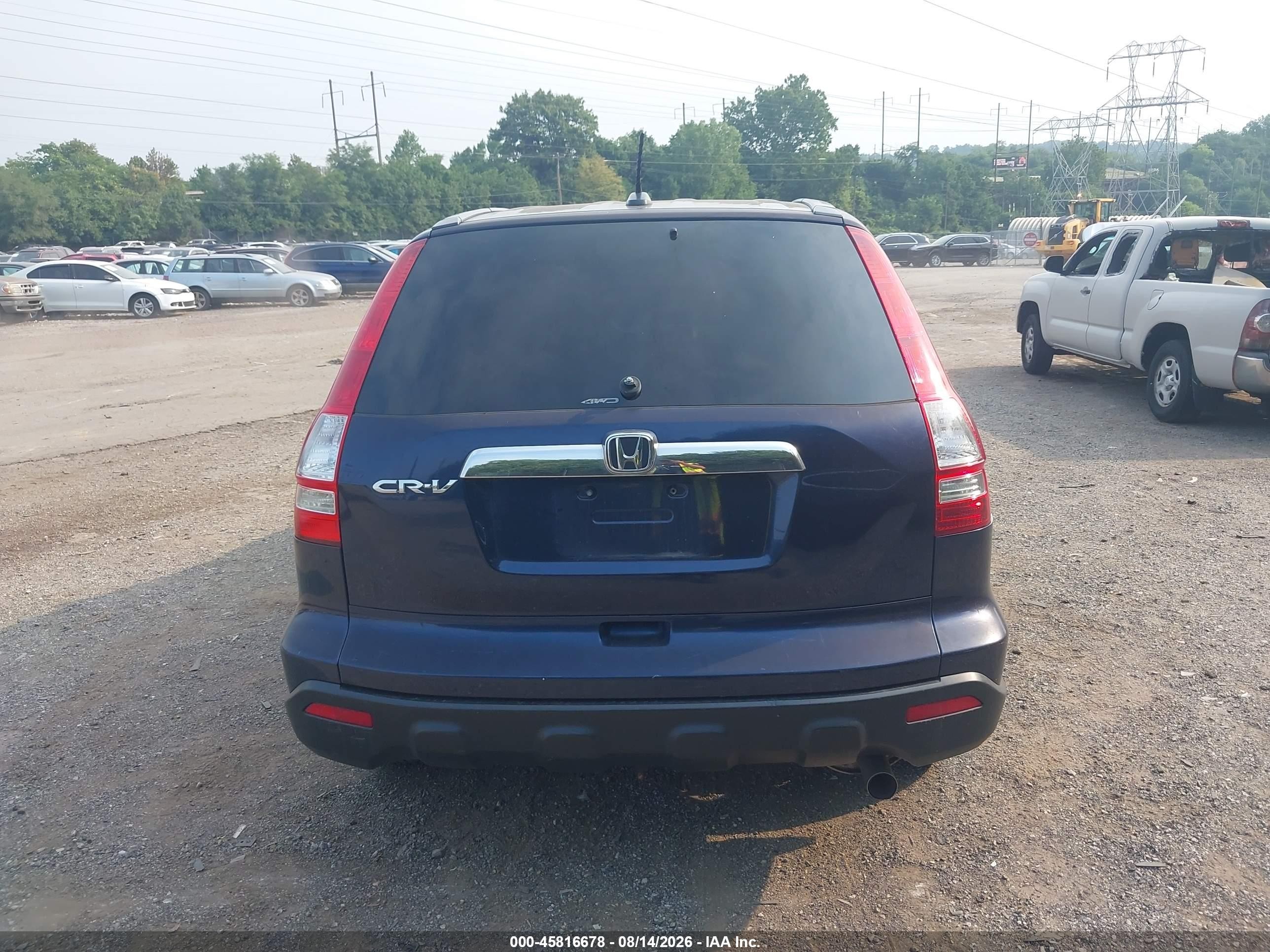 2008 Honda Cr-v Exl Dark Blue vin: 5J6RE48738L036089