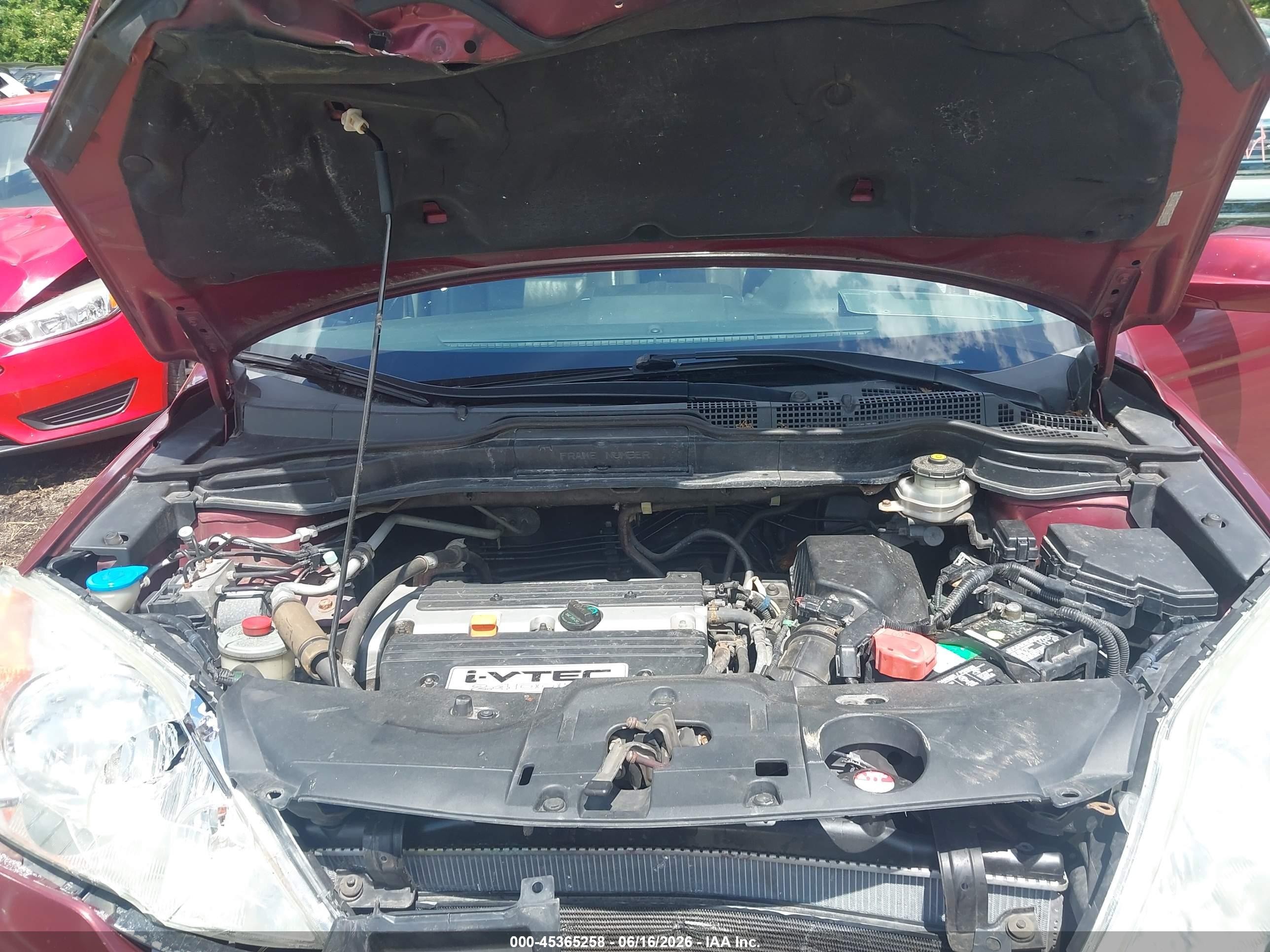2008 Honda Cr-v Ex-l Maroon vin: 5J6RE48738L048744