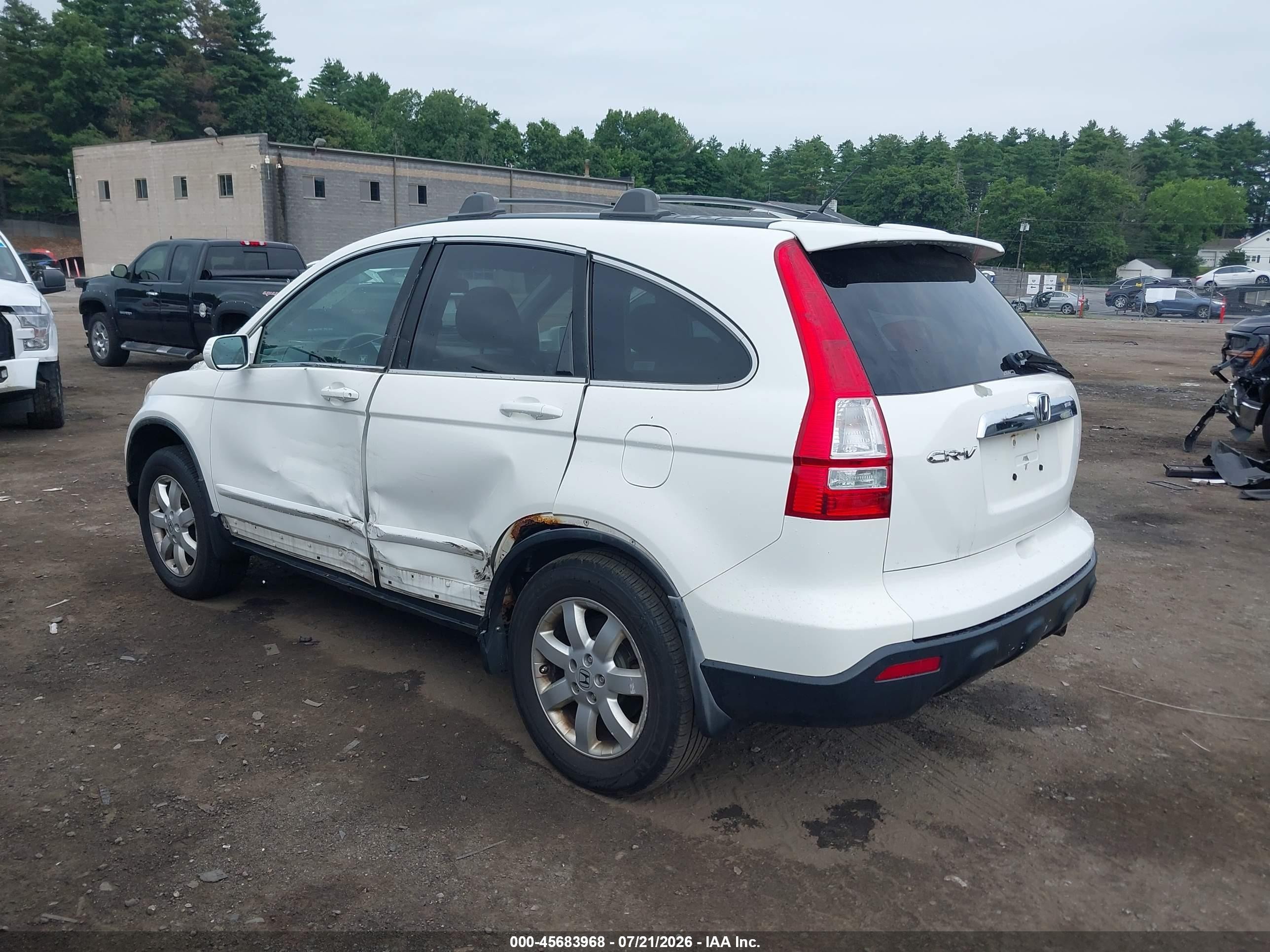 2008 Honda Cr-v Ex-l White vin: 5J6RE48738L049828
