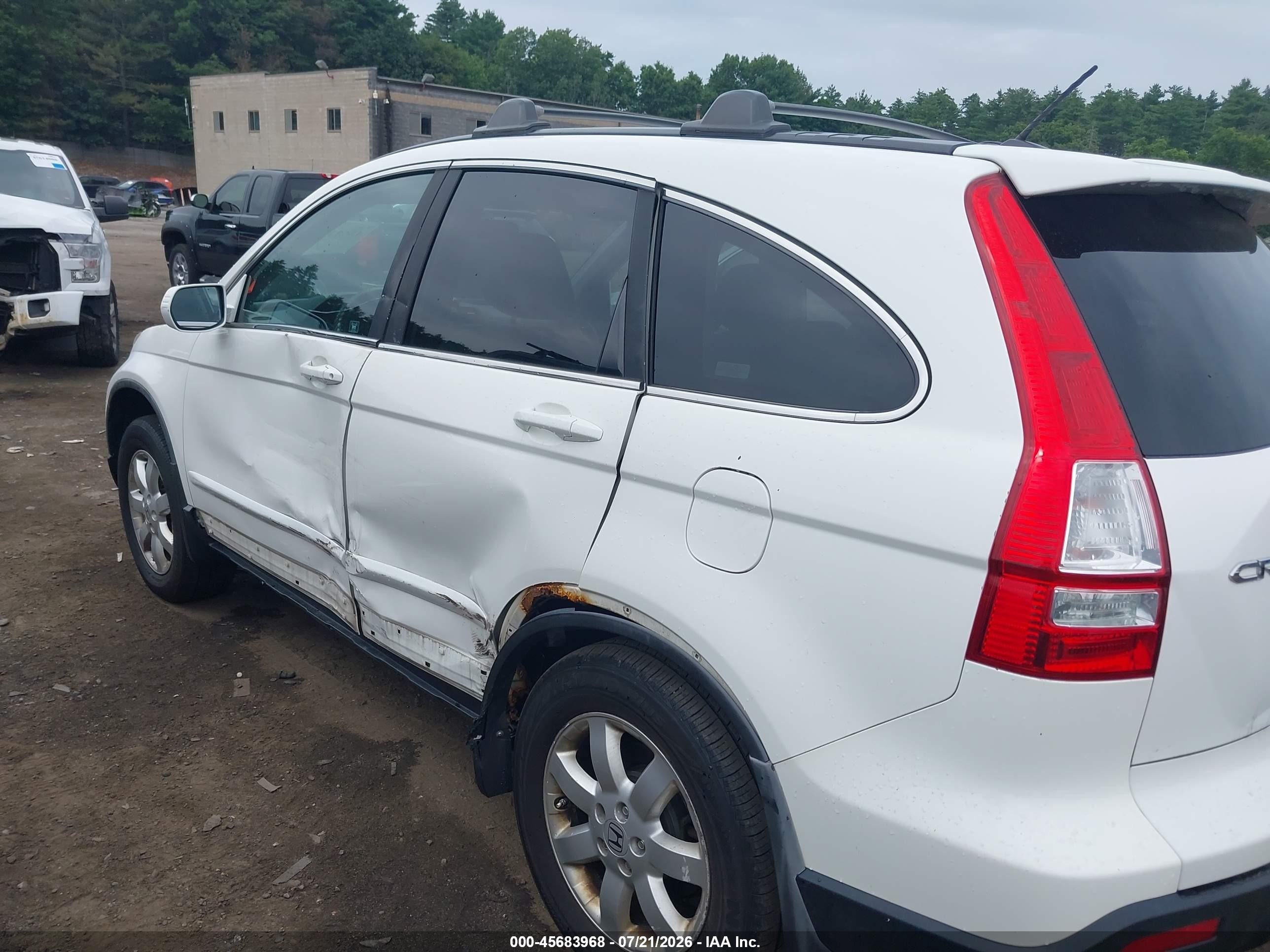 2008 Honda Cr-v Ex-l White vin: 5J6RE48738L049828