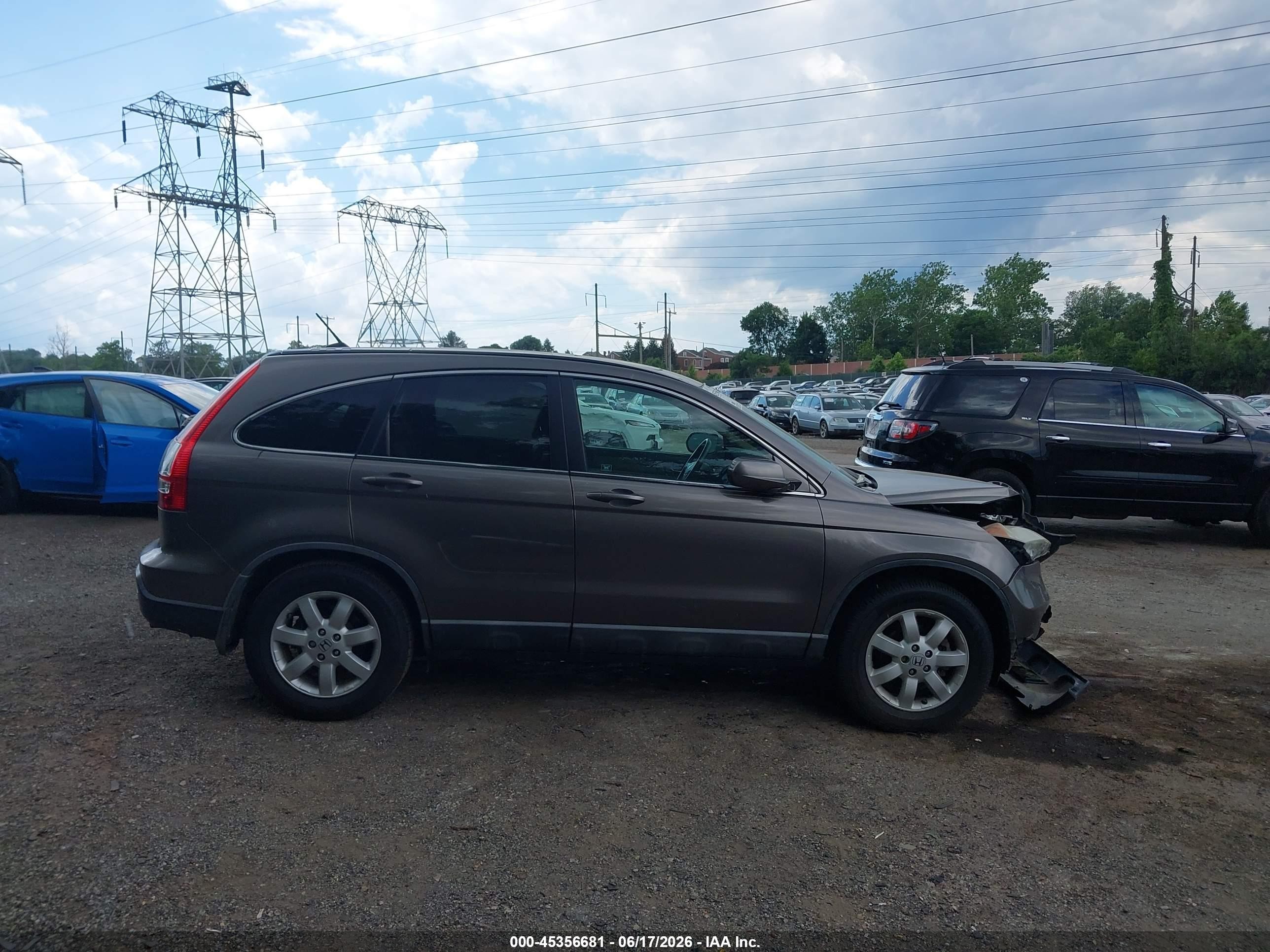 2009 Honda Cr-v Ex-l Champagne vin: 5J6RE48739L015230