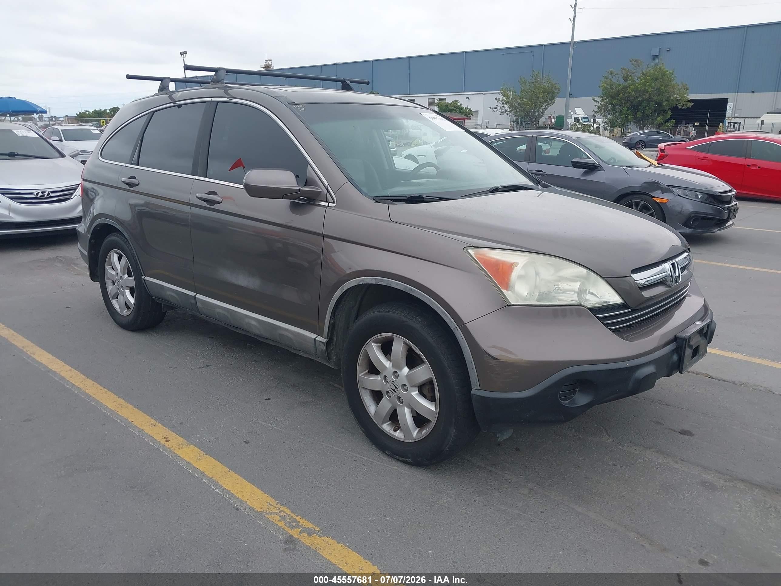 2009 Honda Cr-v Ex-l Коричневый vin: 5J6RE48739L034151