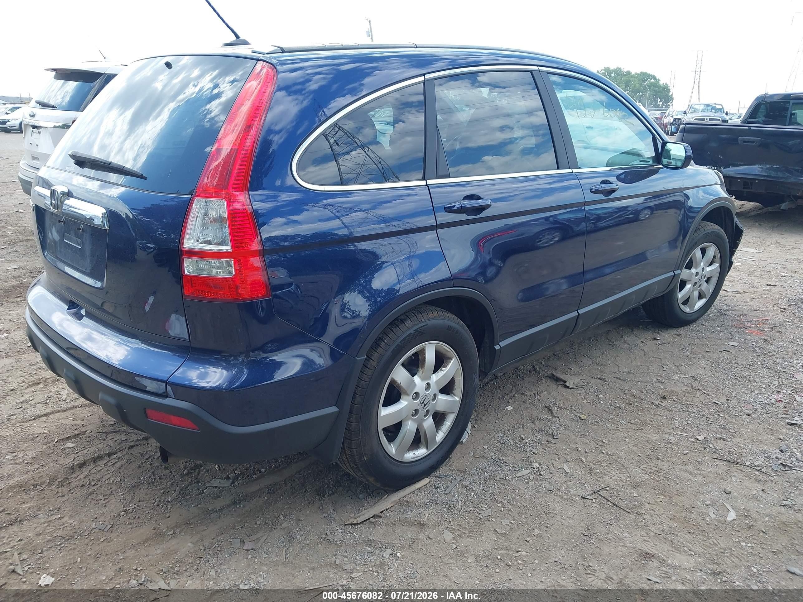 2009 Honda Cr-v Ex-l Blue vin: 5J6RE48739L061964