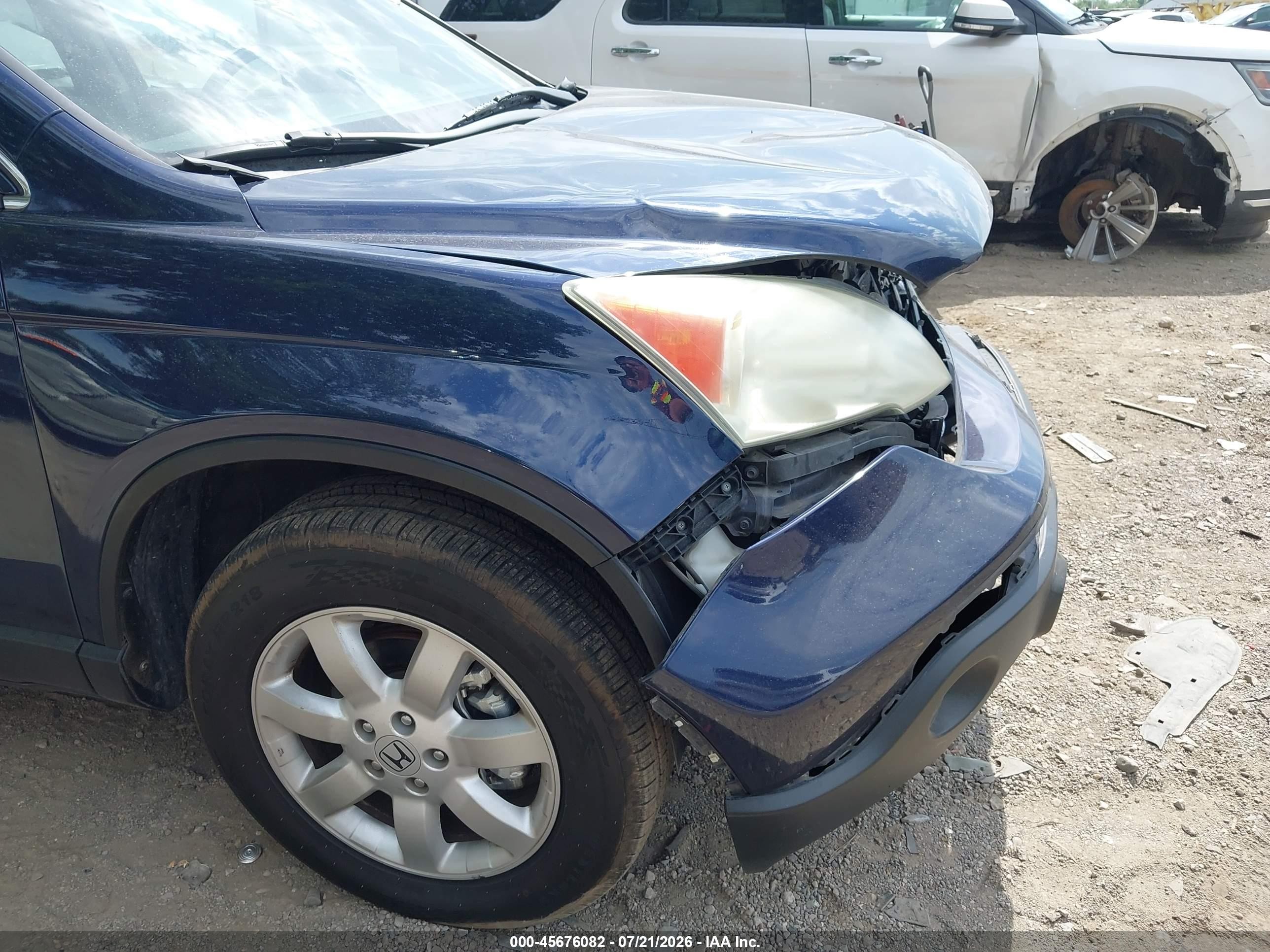 2009 Honda Cr-v Ex-l Blue vin: 5J6RE48739L061964