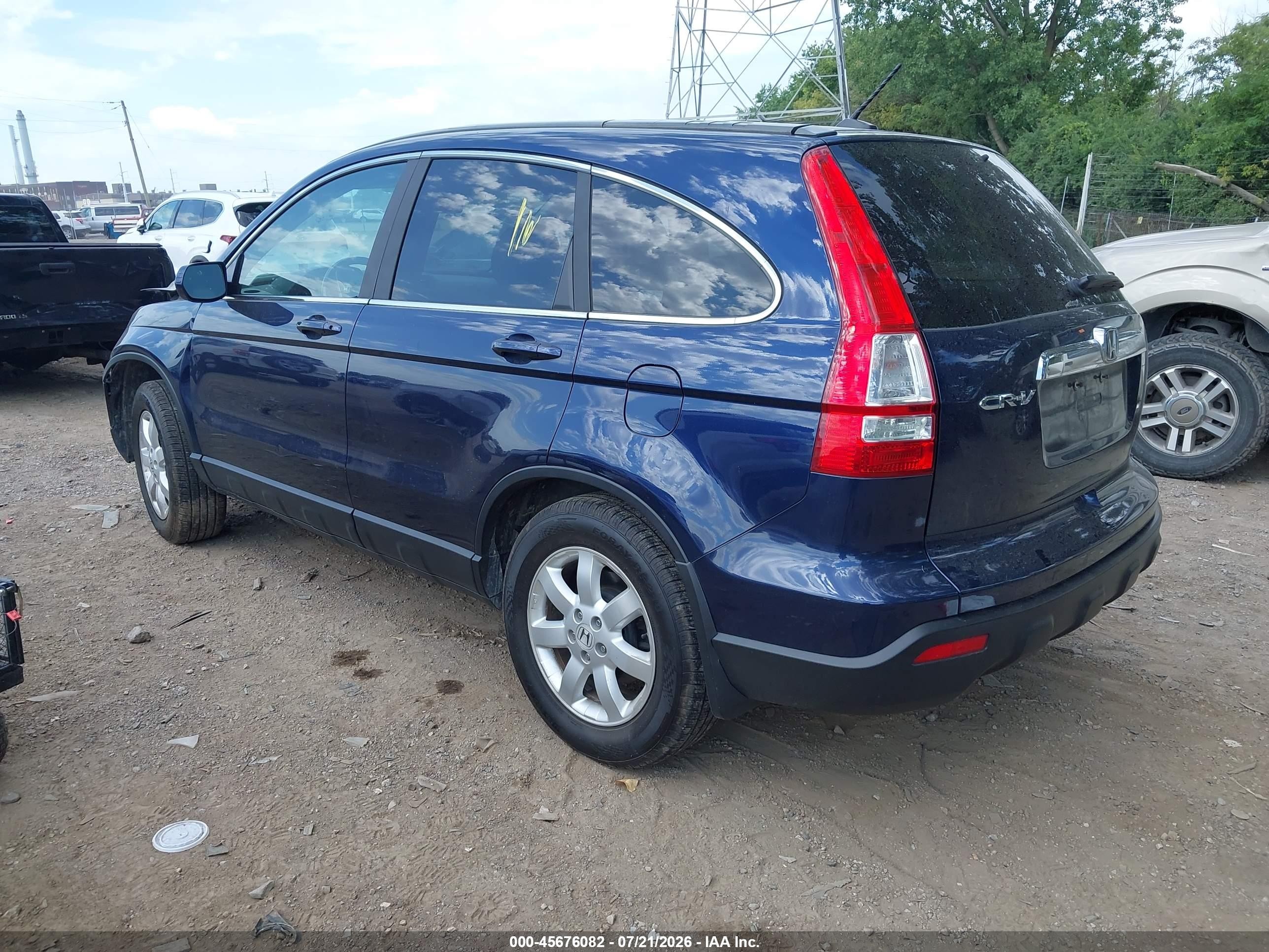 2009 Honda Cr-v Ex-l Blue vin: 5J6RE48739L061964