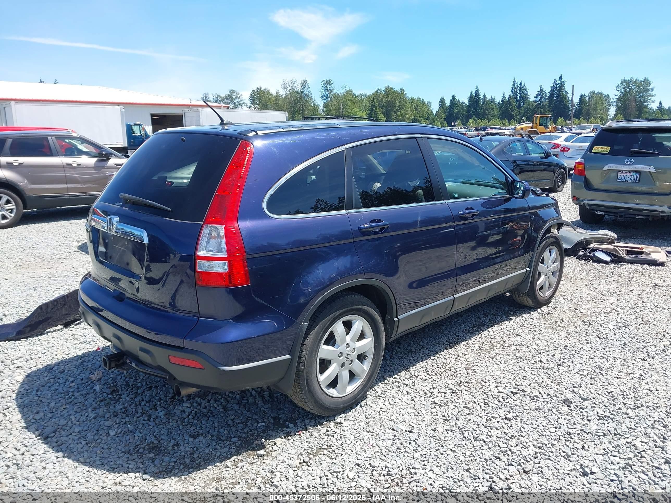 2009 Honda Cr-v Ex-l Dark Blue vin: 5J6RE48739L814862
