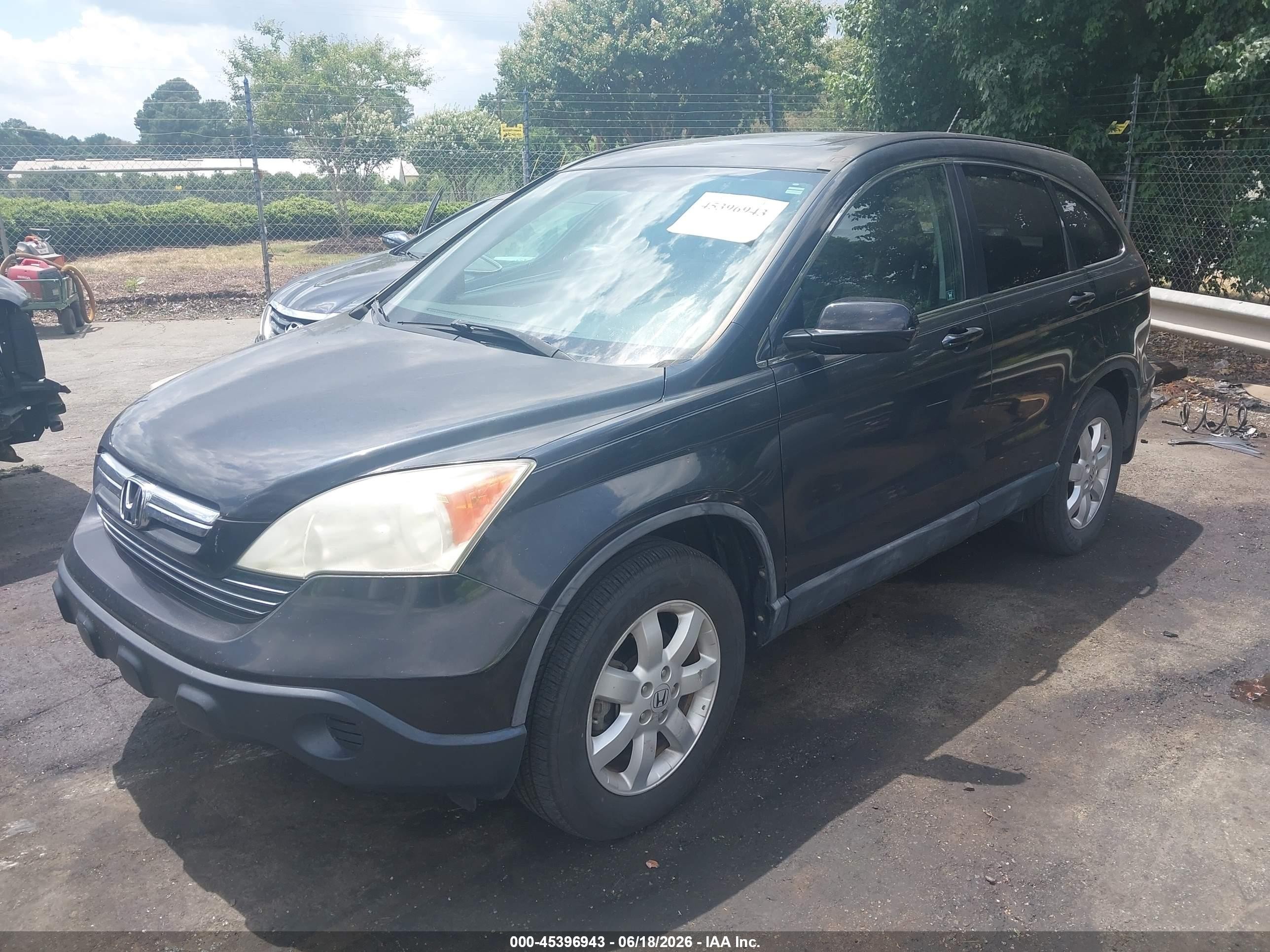 2007 Honda Cr-v Ex-l Black vin: 5J6RE48747L000085
