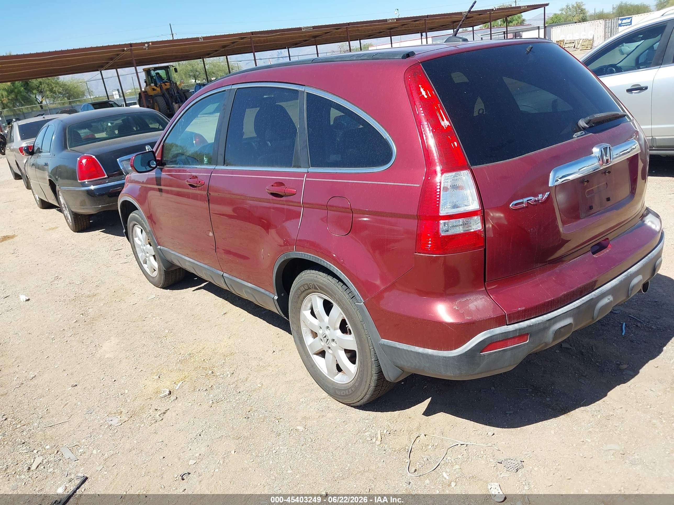 2007 Honda Cr-v Ex-l Красный vin: 5J6RE48747L001799