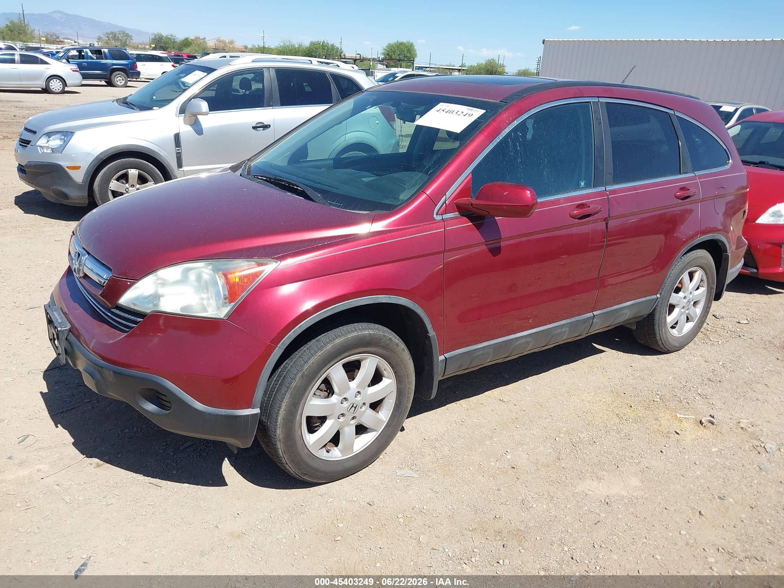 2007 Honda Cr-v Ex-l Красный vin: 5J6RE48747L001799