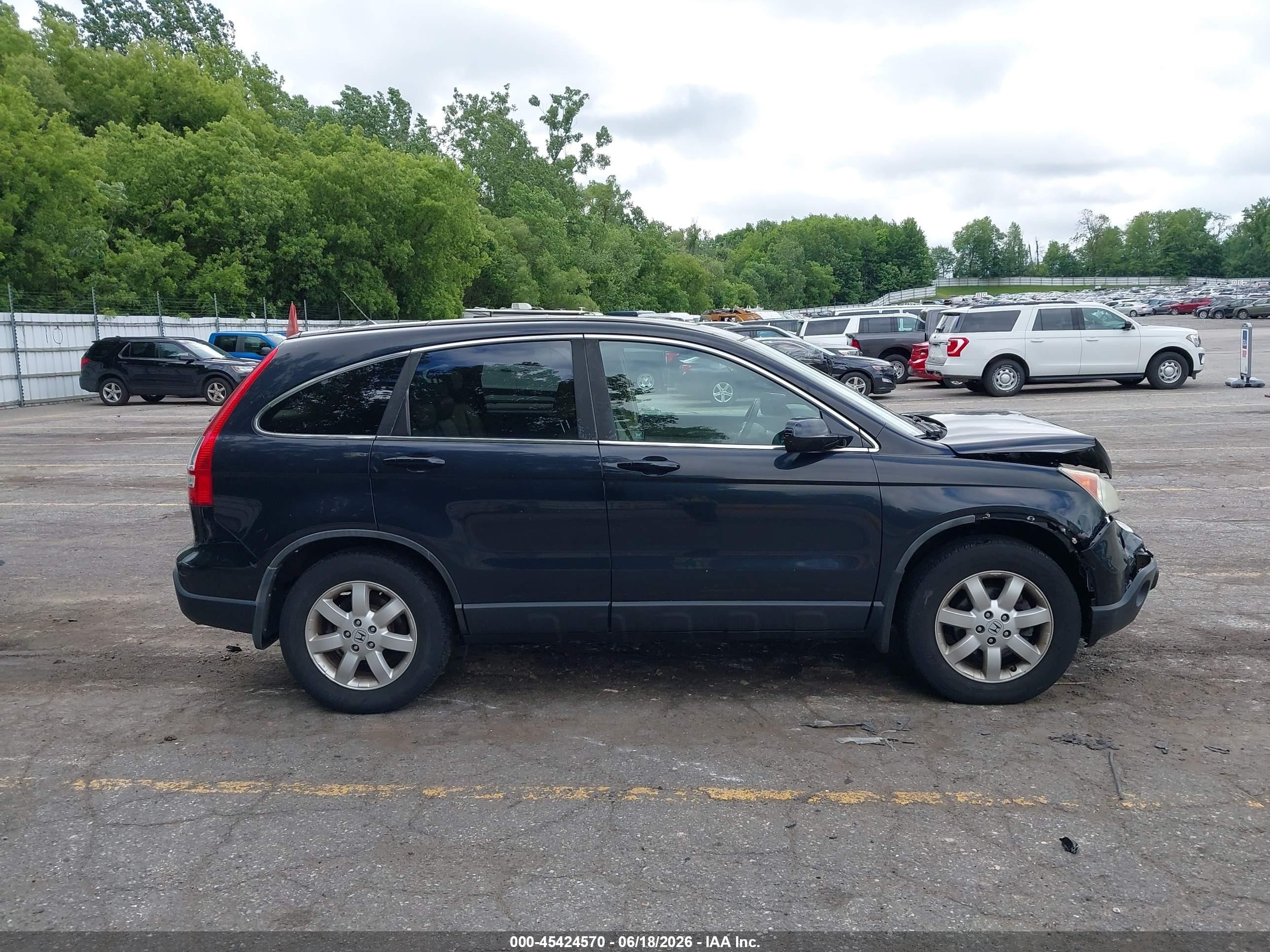 2008 Honda Cr-v Ex-l Черный vin: 5J6RE48748L033976