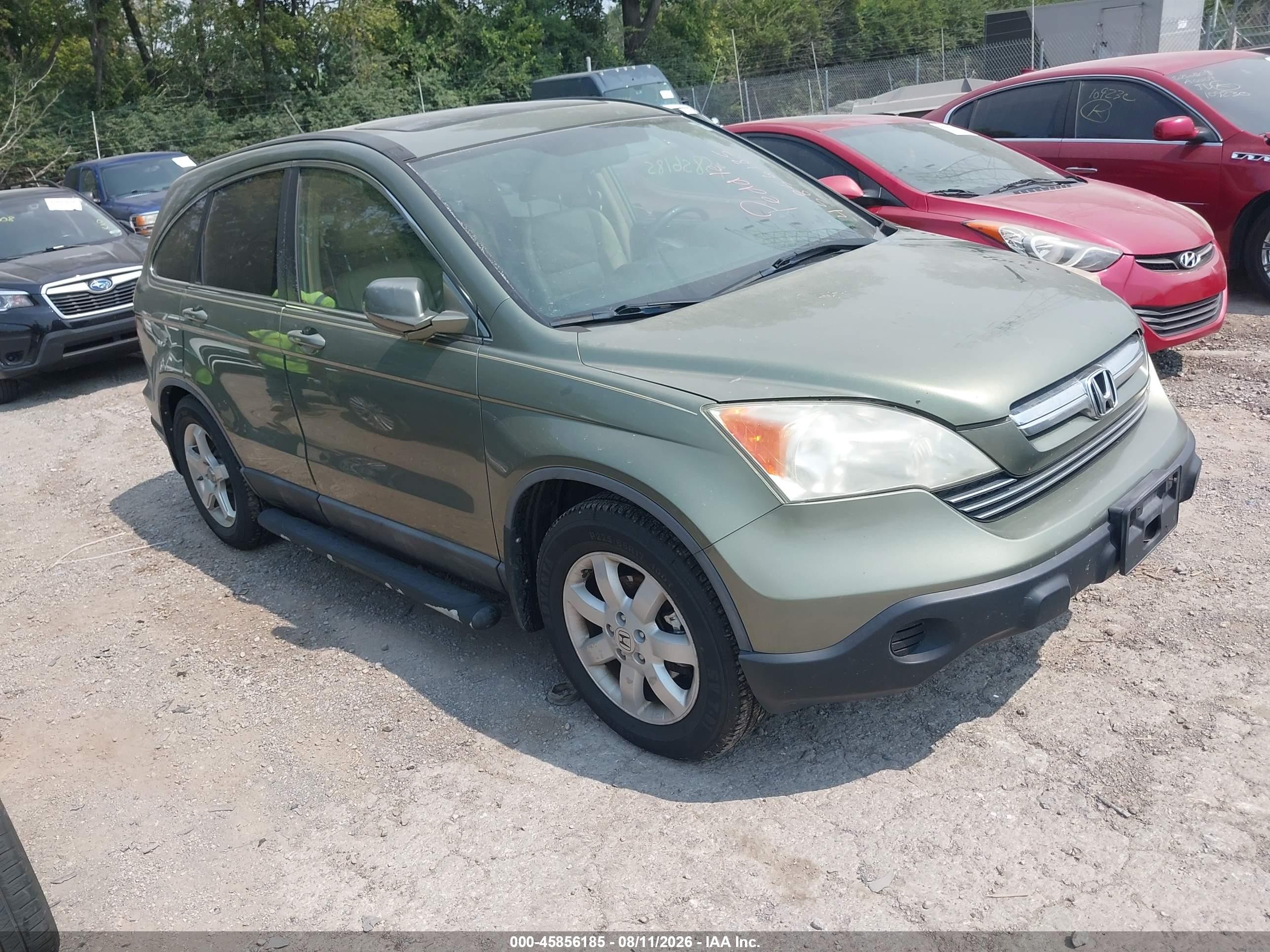 2009 Honda Cr-v Exl Green vin: 5J6RE48749L000896