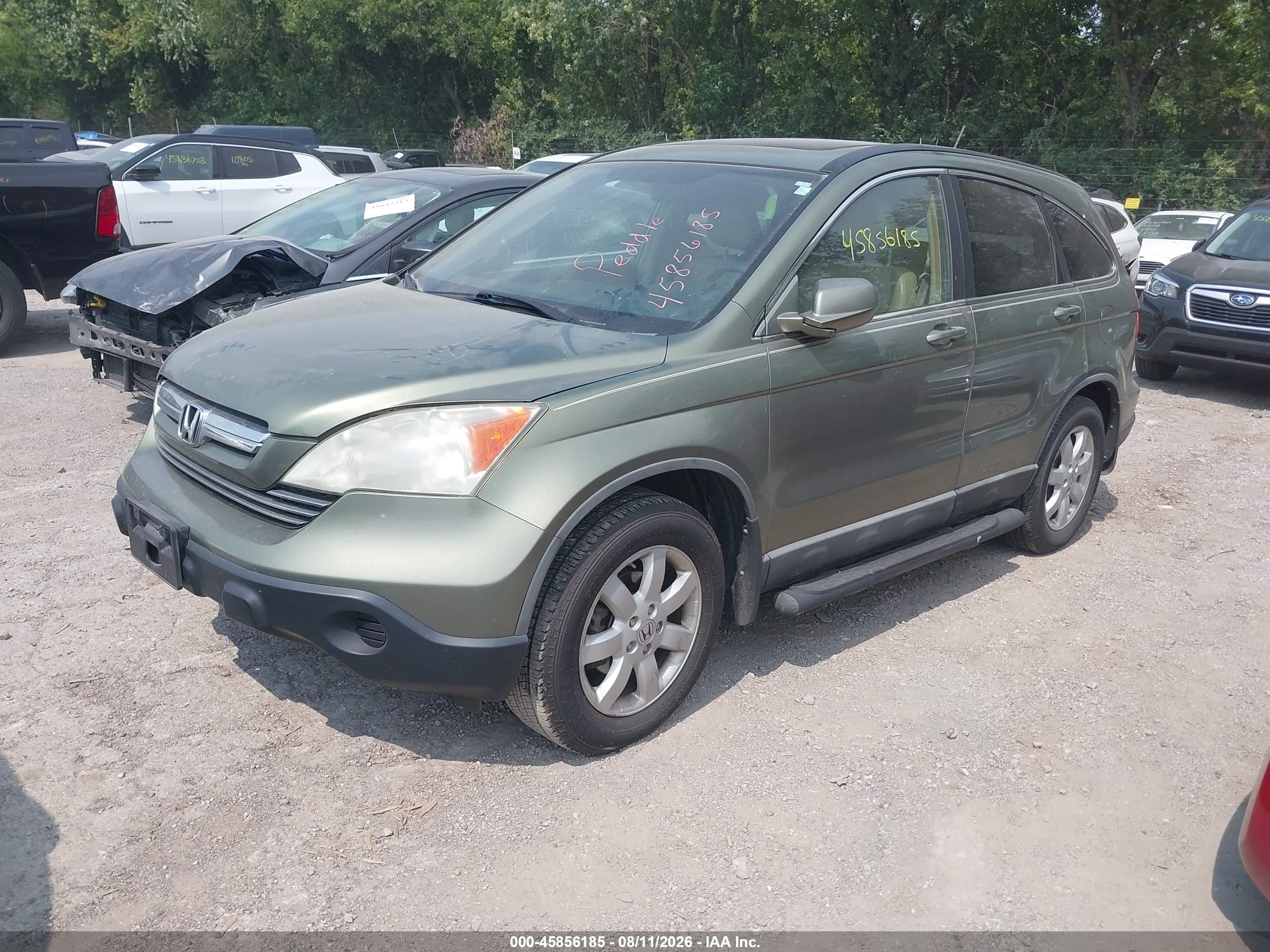 2009 Honda Cr-v Exl Green vin: 5J6RE48749L000896