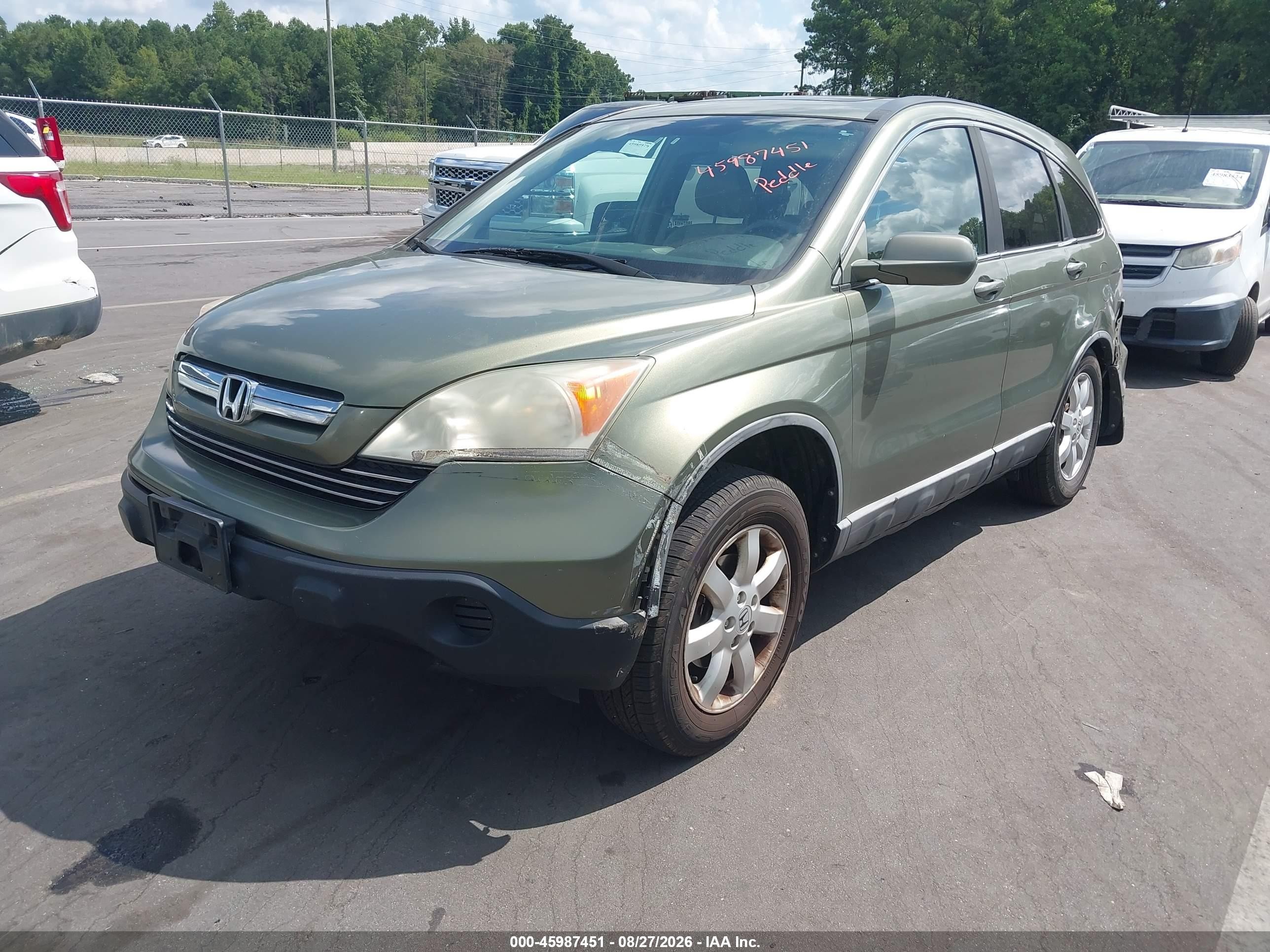 2009 Honda Cr-v Ex-l Green vin: 5J6RE48749L019447