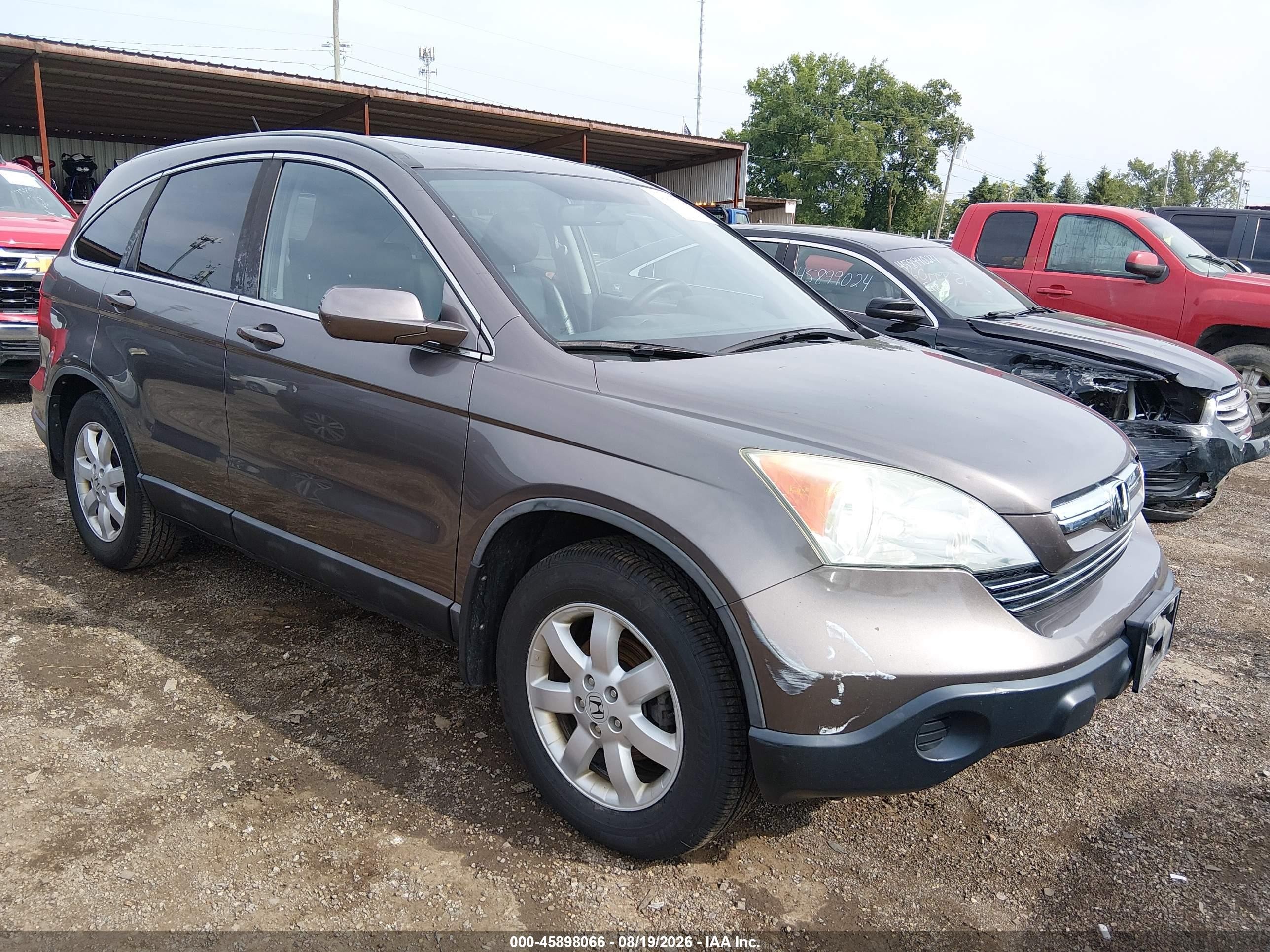 2009 Honda Cr-v Ex-l Brown vin: 5J6RE48749L022204