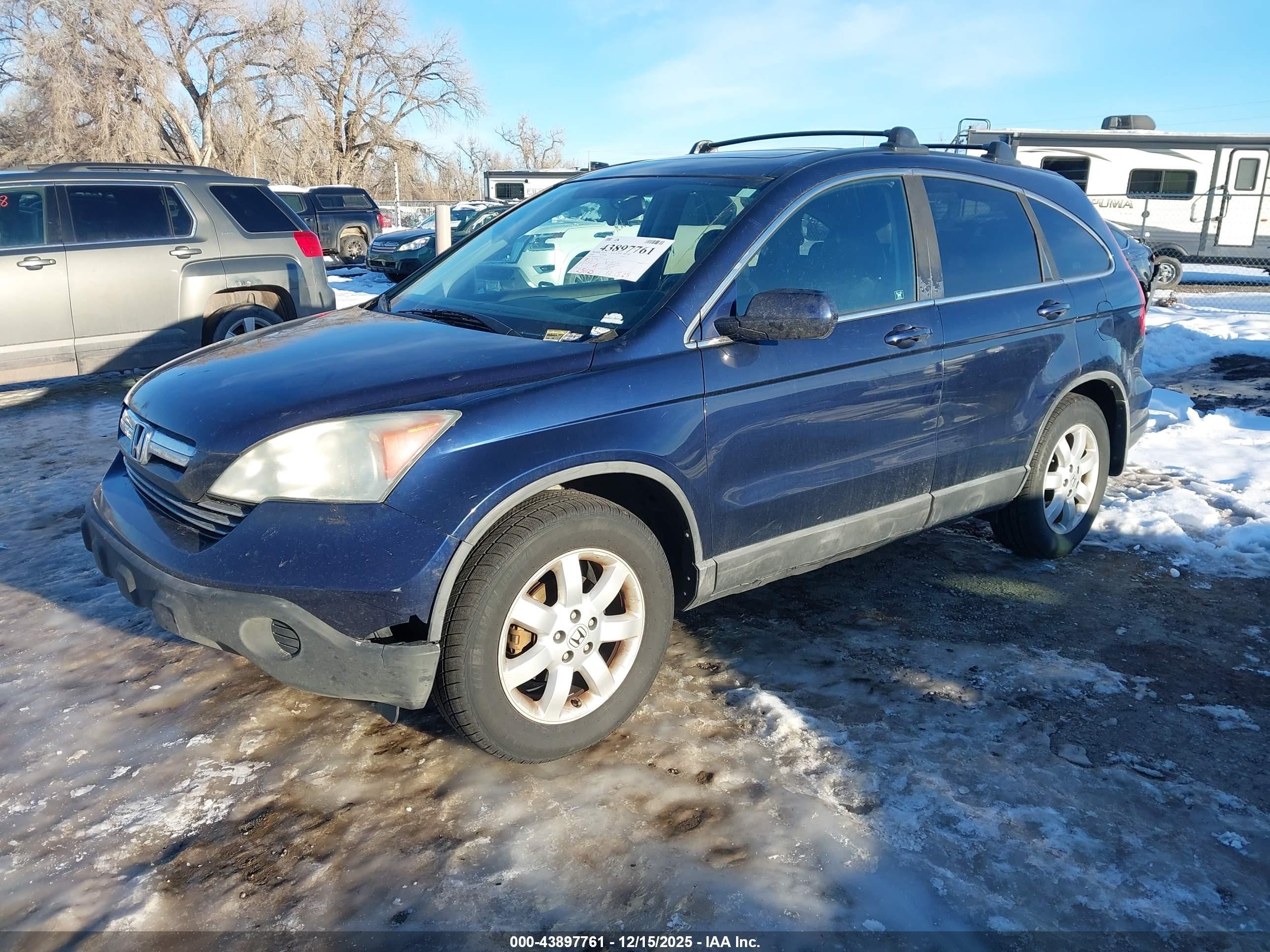 2009 Honda Cr-v Ex-l Dark Blue vin: 5J6RE48749L068244