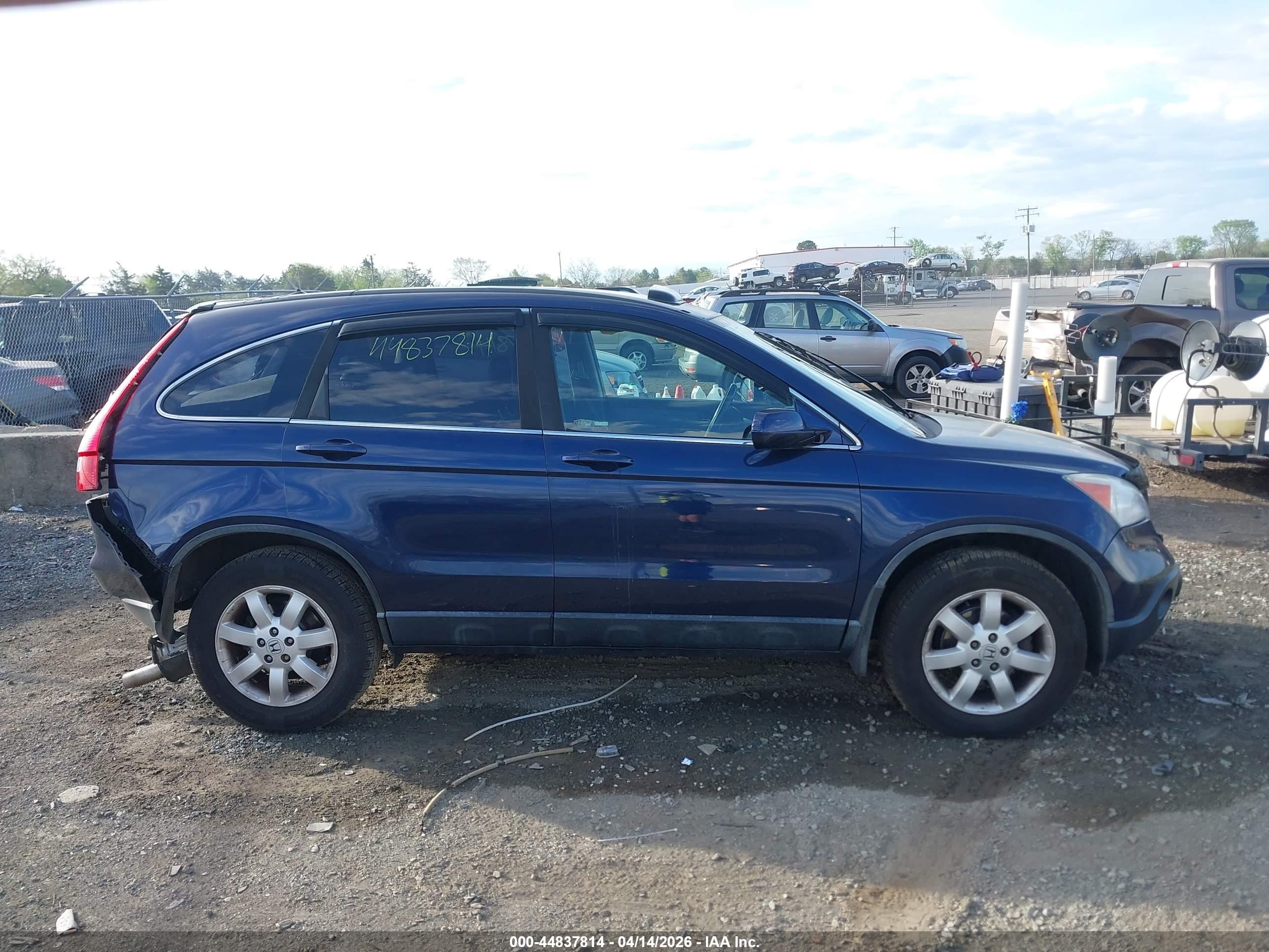 2007 Honda Cr-v Ex-l Blue vin: 5J6RE48757L008485