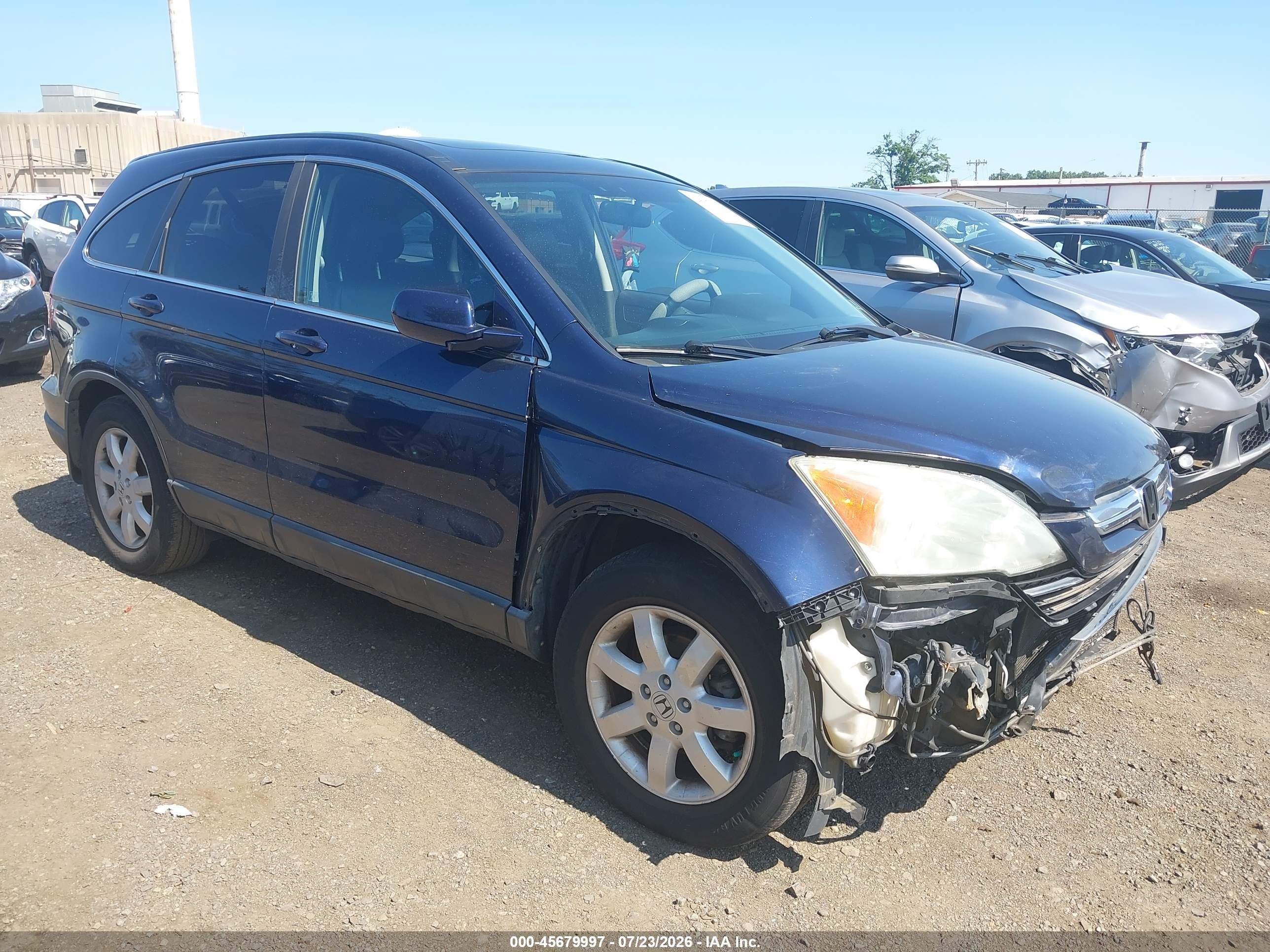 2007 Honda Cr-v Ex-l Blue vin: 5J6RE48757L012679
