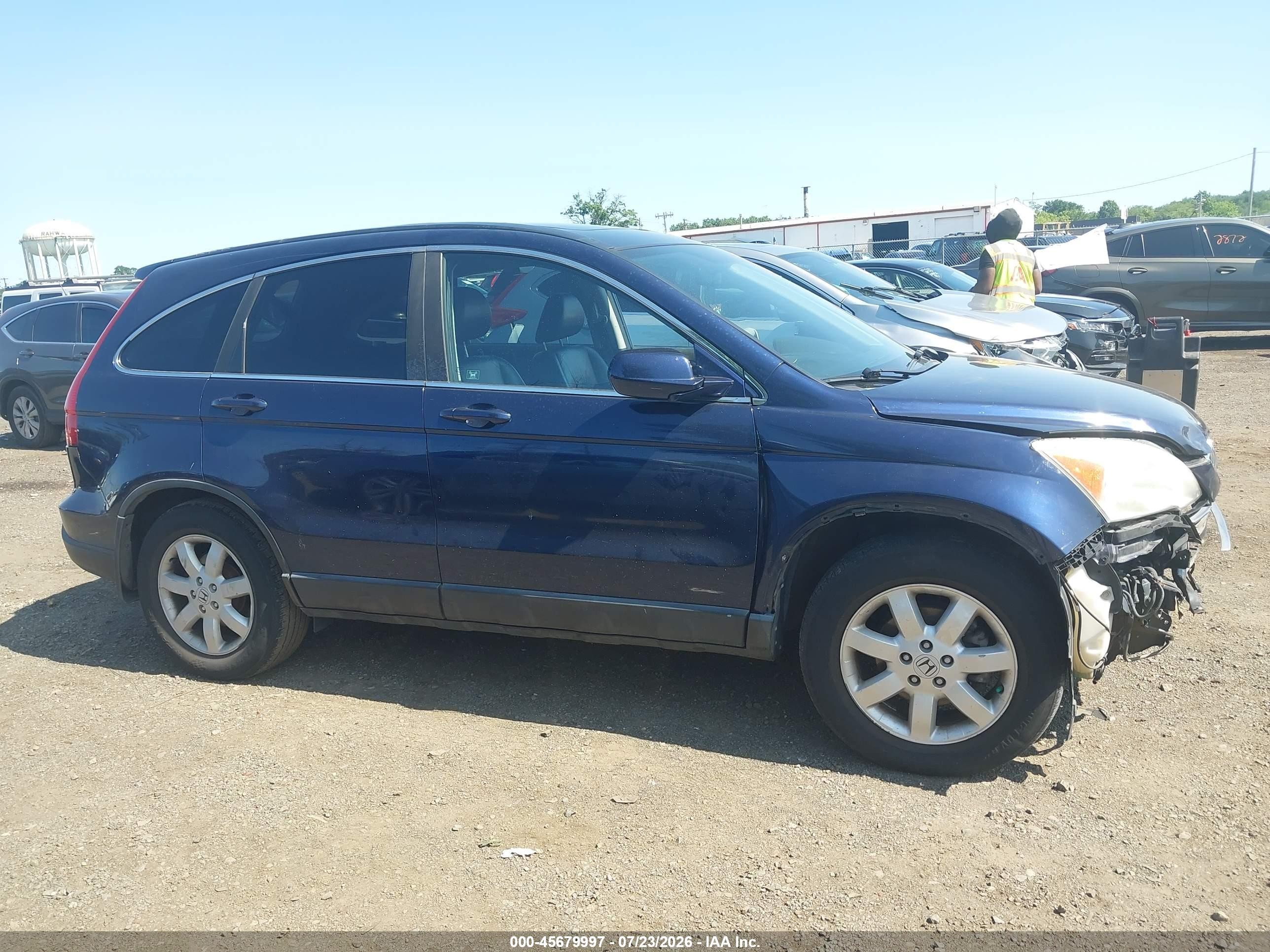 2007 Honda Cr-v Ex-l Blue vin: 5J6RE48757L012679