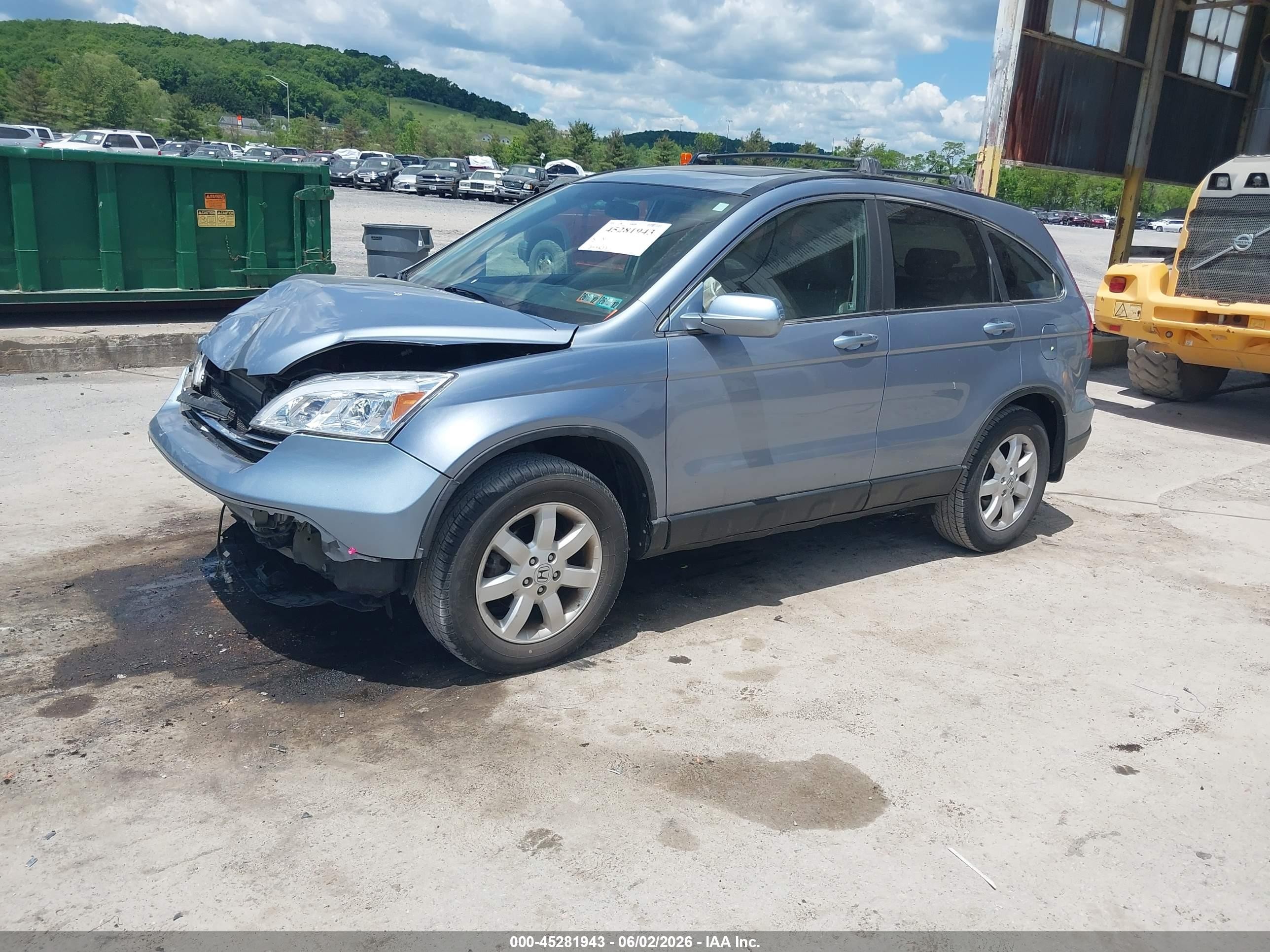 2007 Honda Cr-v Ex-l Light Blue vin: 5J6RE48757L015324