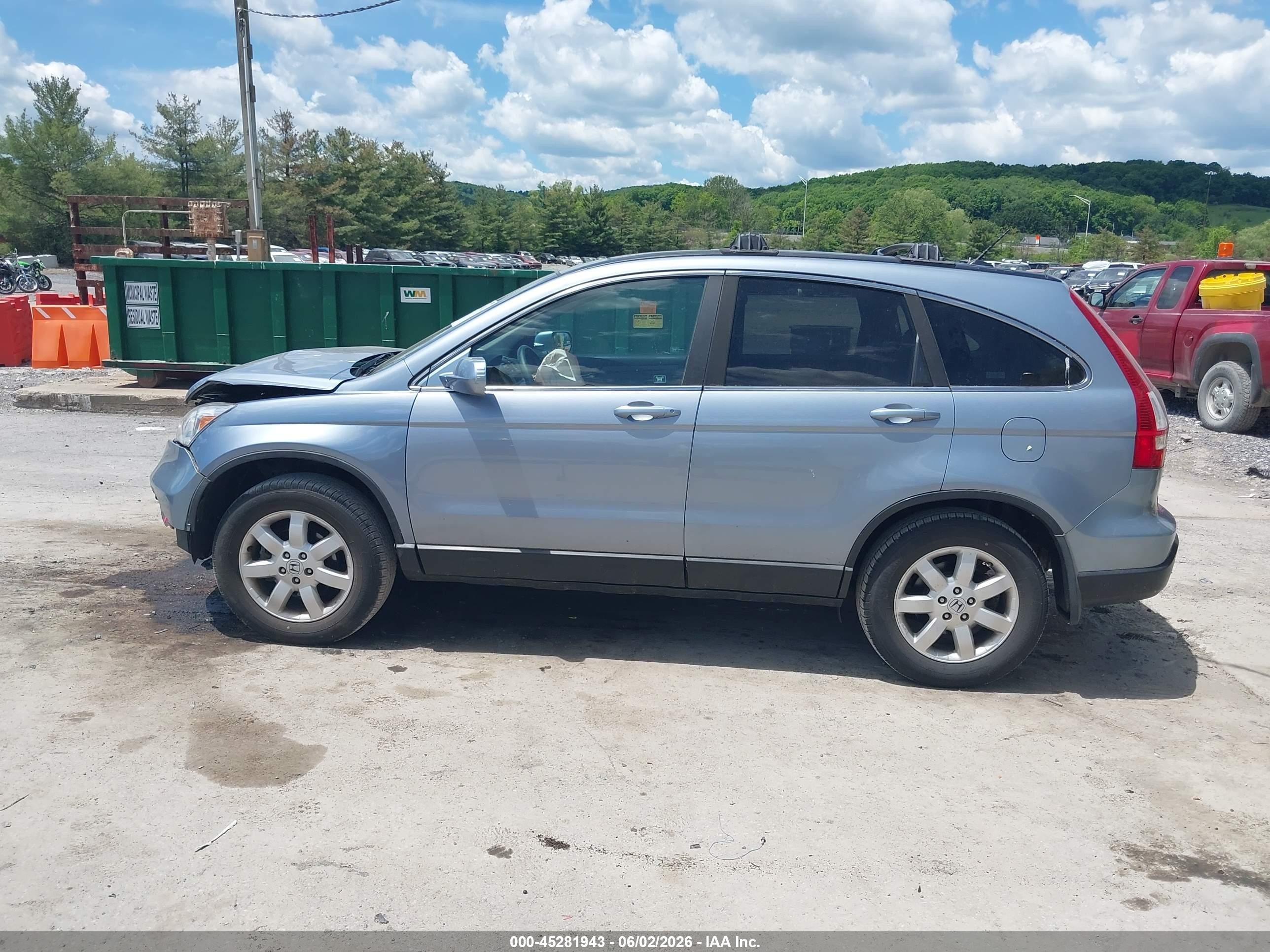2007 Honda Cr-v Ex-l Light Blue vin: 5J6RE48757L015324
