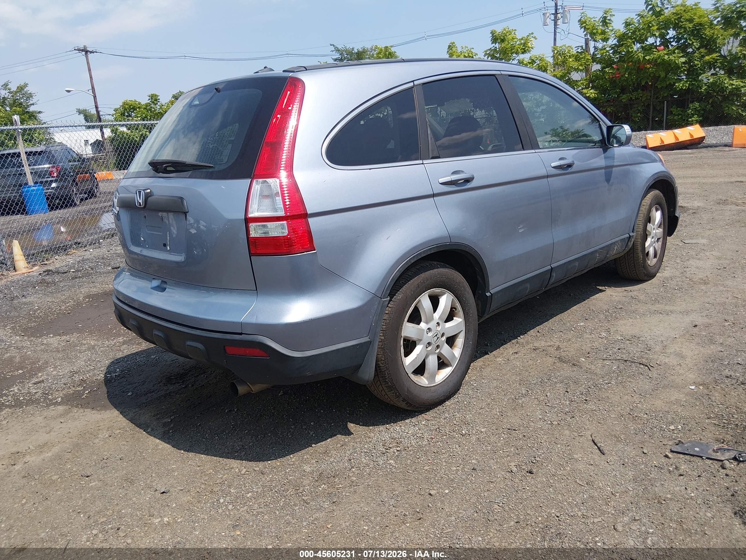 2007 Honda Cr-v Ex-l Синий vin: 5J6RE48757L019213