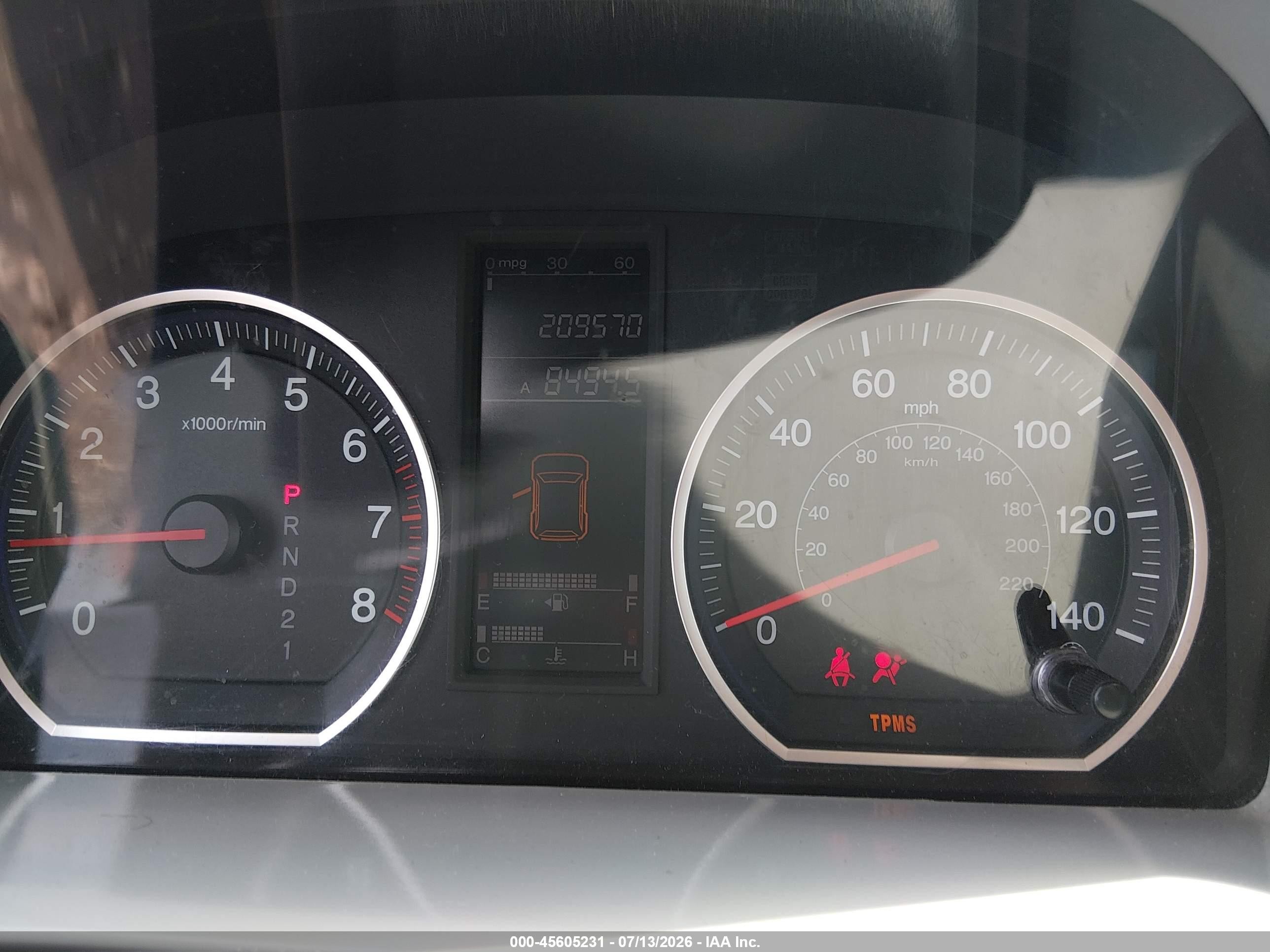 2007 Honda Cr-v Ex-l Синий vin: 5J6RE48757L019213