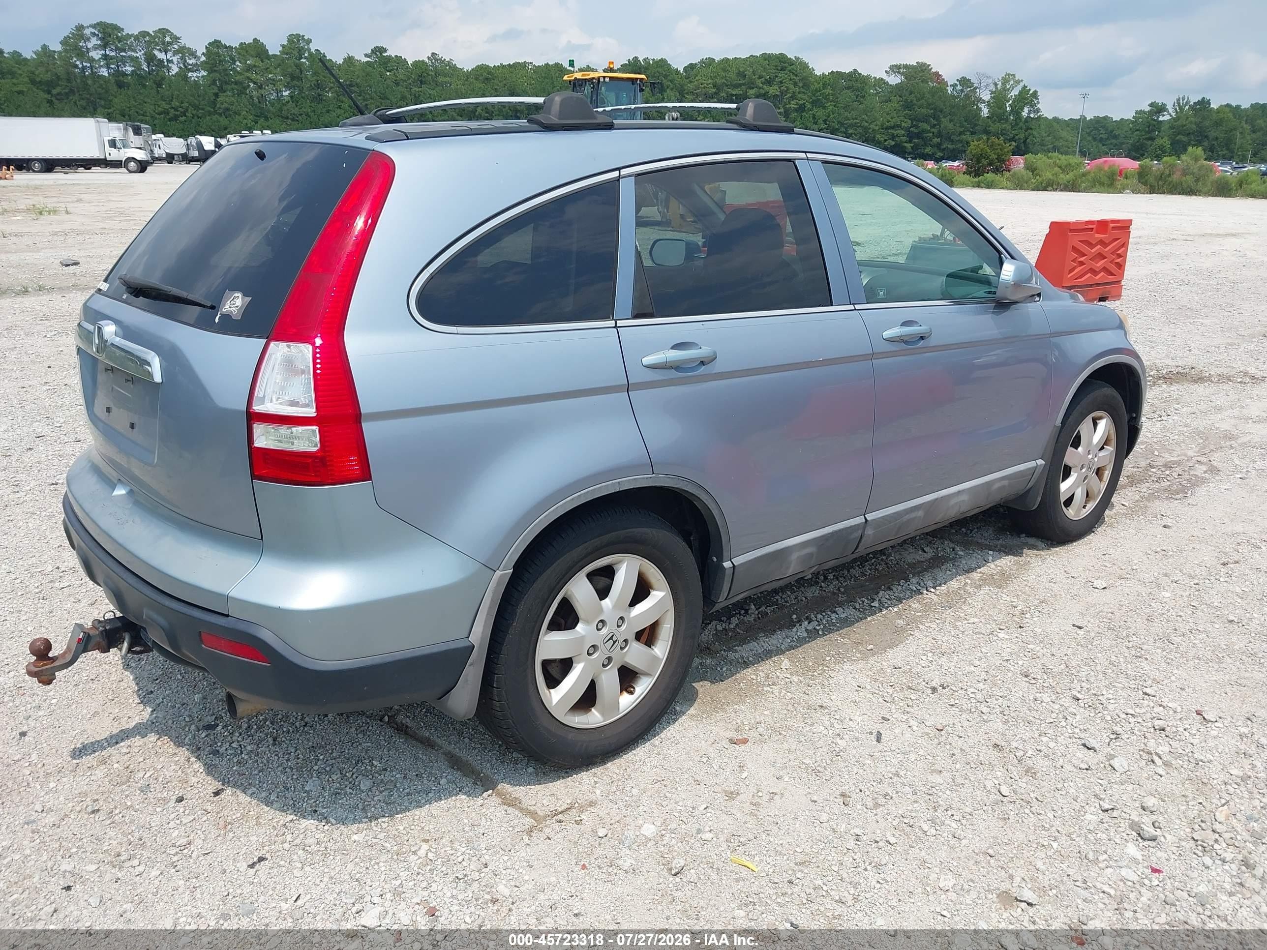 2008 Honda Cr-v Ex-l Blue vin: 5J6RE48758L020704