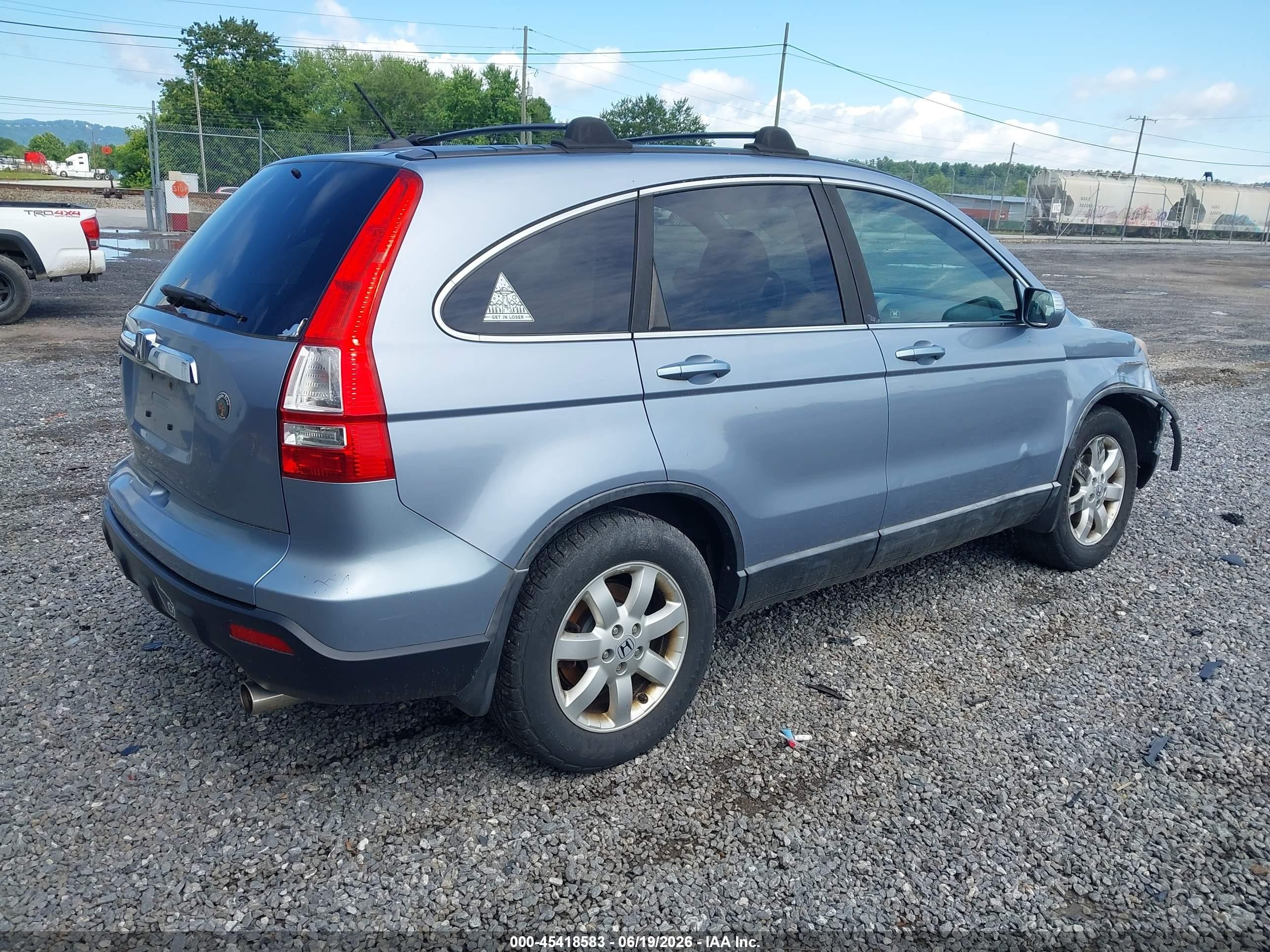 2008 Honda Cr-v Ex-l Blue vin: 5J6RE48758L023845