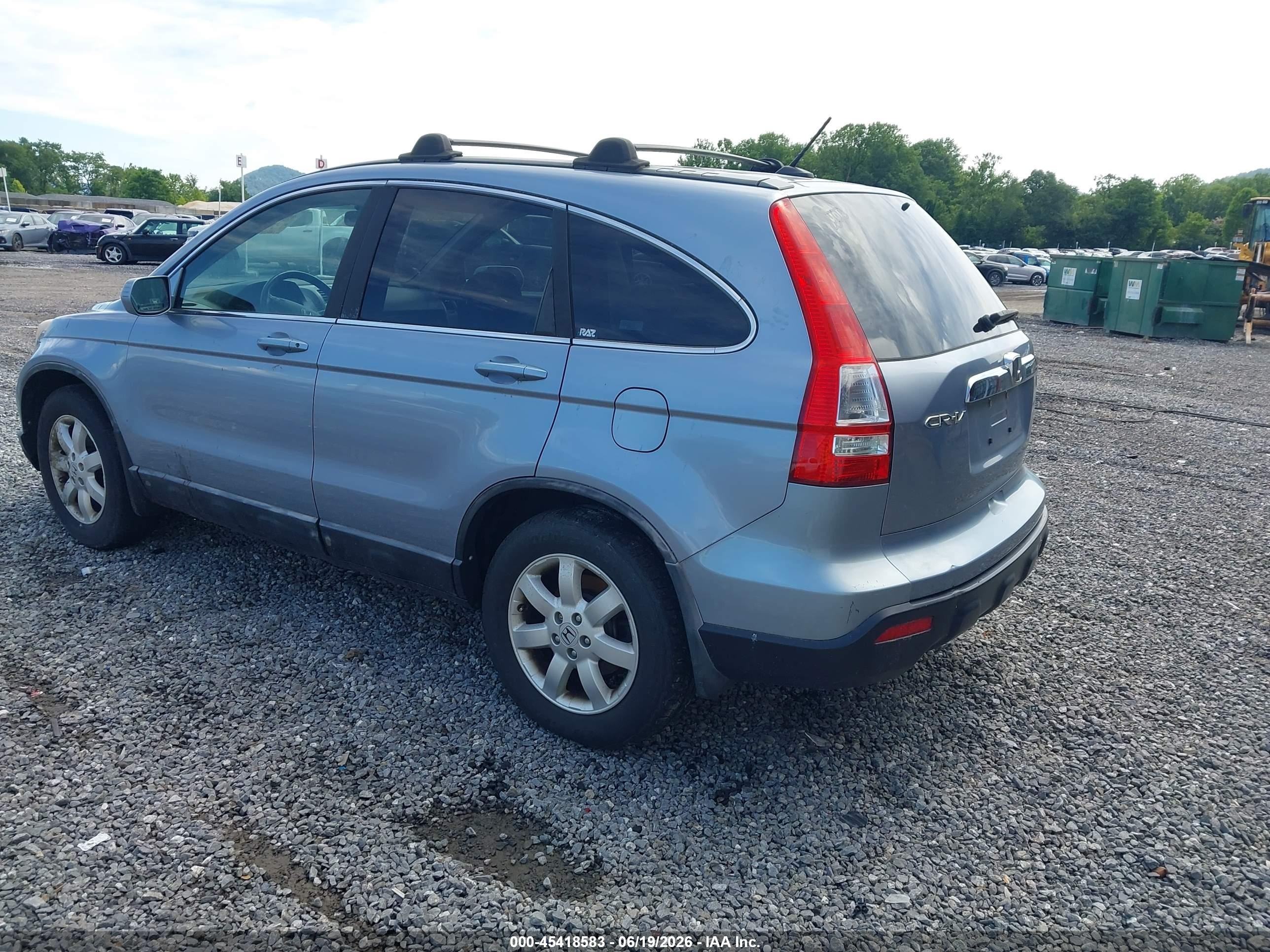 2008 Honda Cr-v Ex-l Blue vin: 5J6RE48758L023845