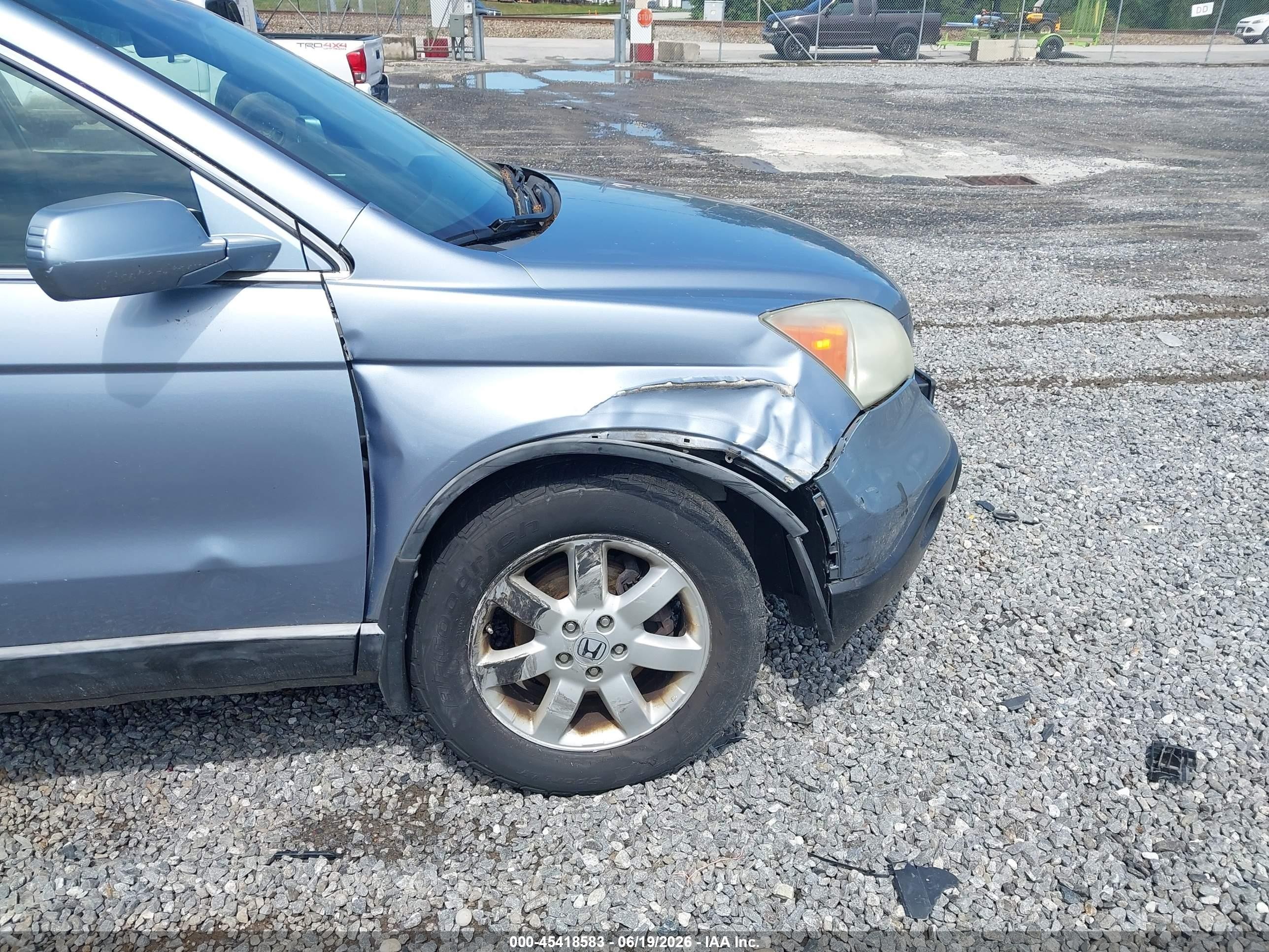 2008 Honda Cr-v Ex-l Blue vin: 5J6RE48758L023845