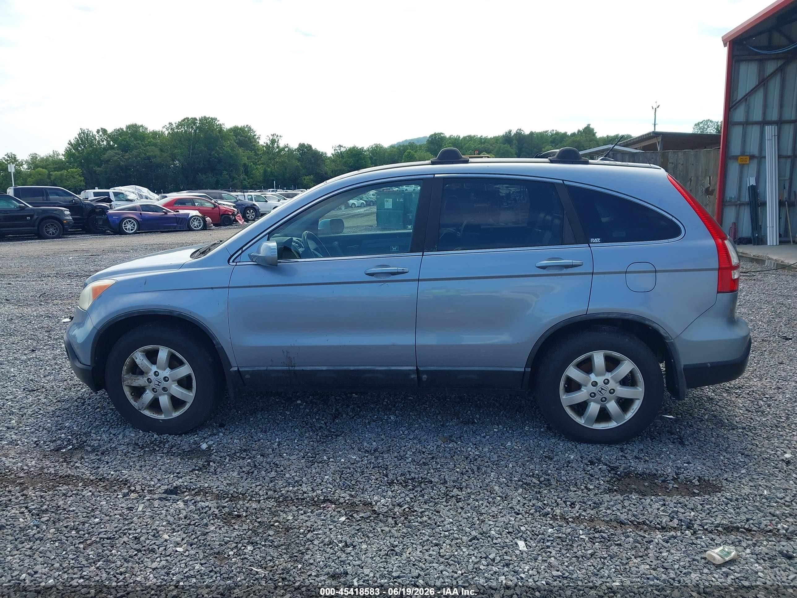 2008 Honda Cr-v Ex-l Blue vin: 5J6RE48758L023845
