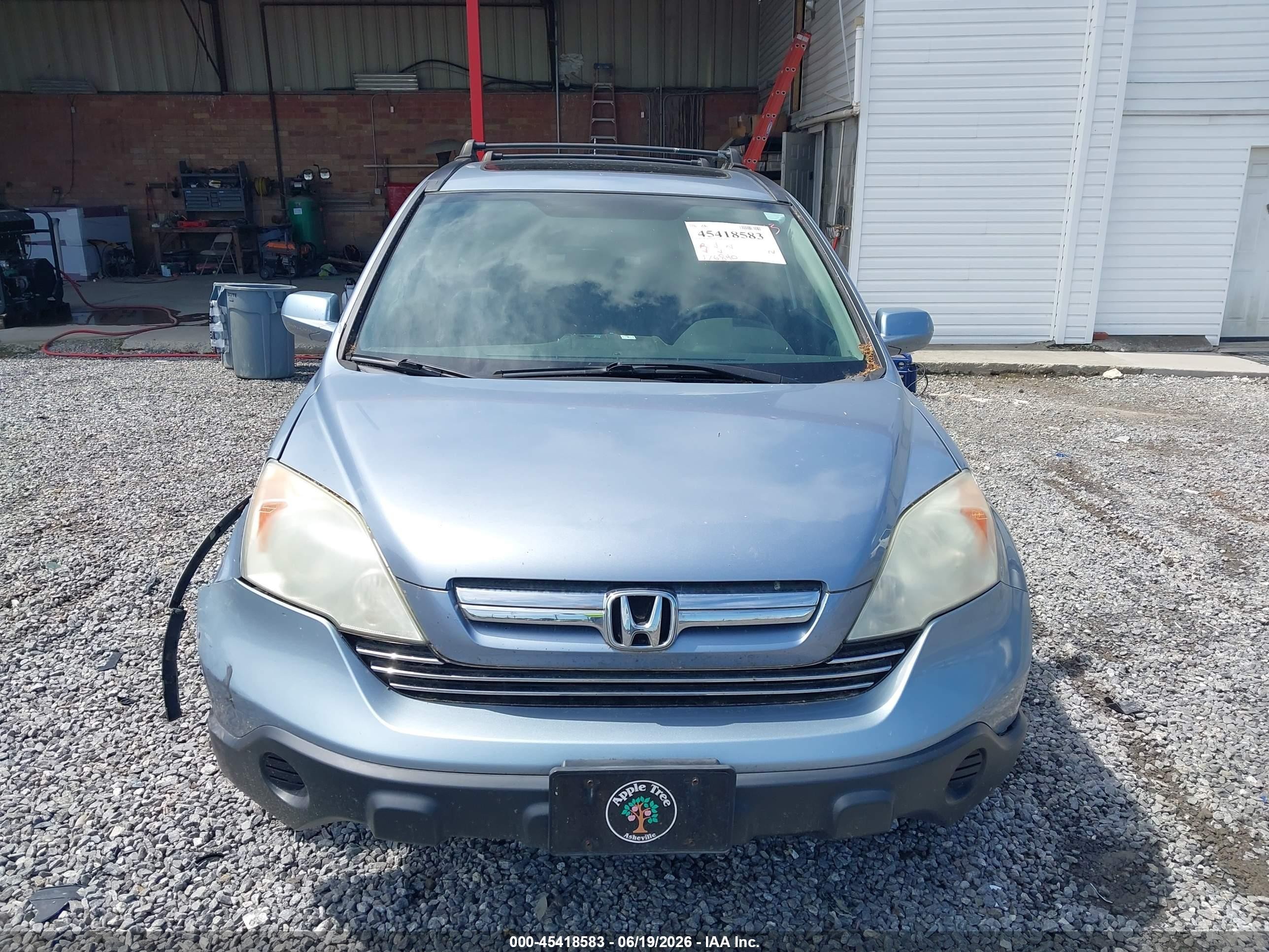 2008 Honda Cr-v Ex-l Blue vin: 5J6RE48758L023845