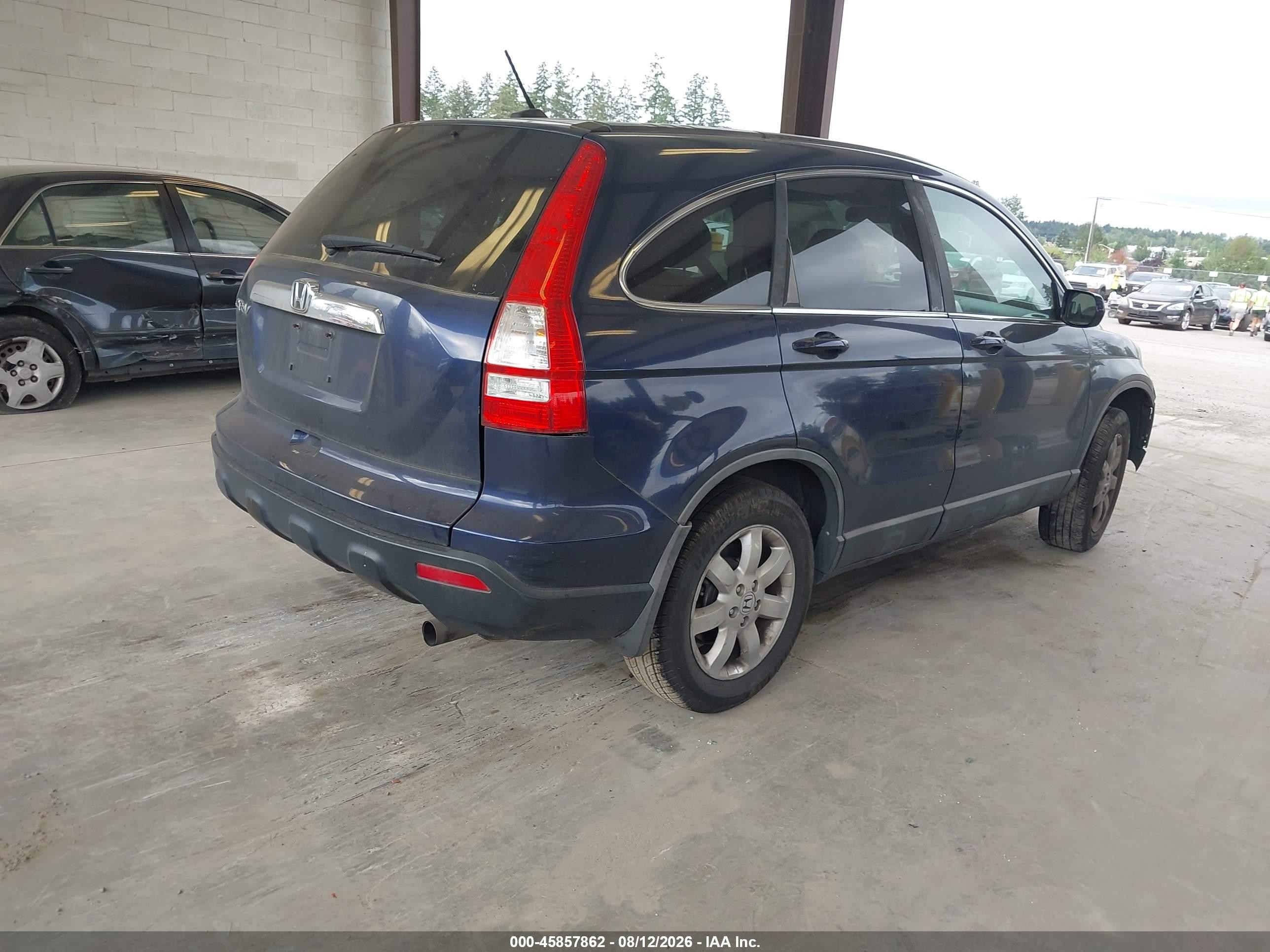2009 Honda Cr-v Ex-l Blue vin: 5J6RE48759L018808
