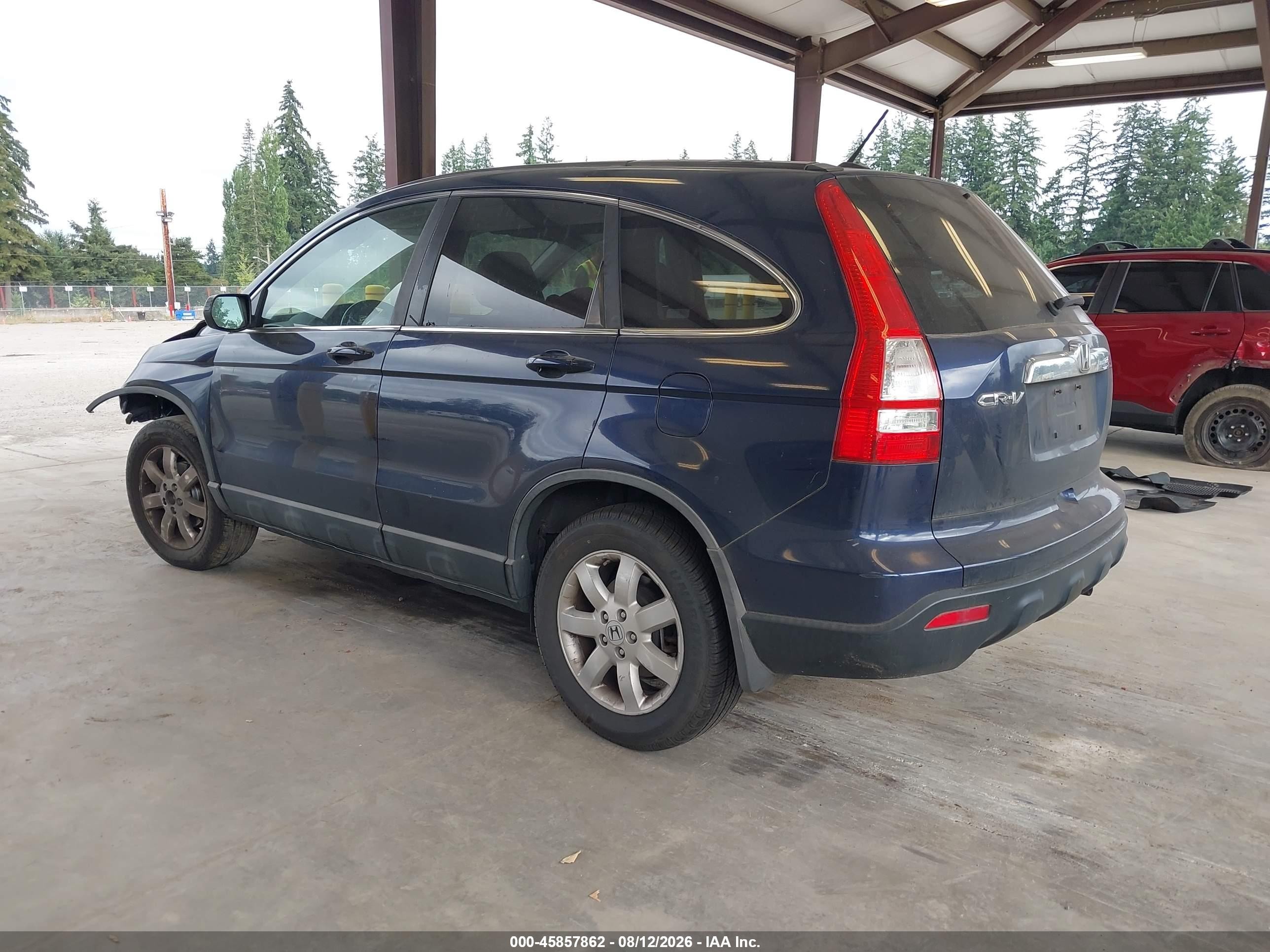 2009 Honda Cr-v Ex-l Blue vin: 5J6RE48759L018808