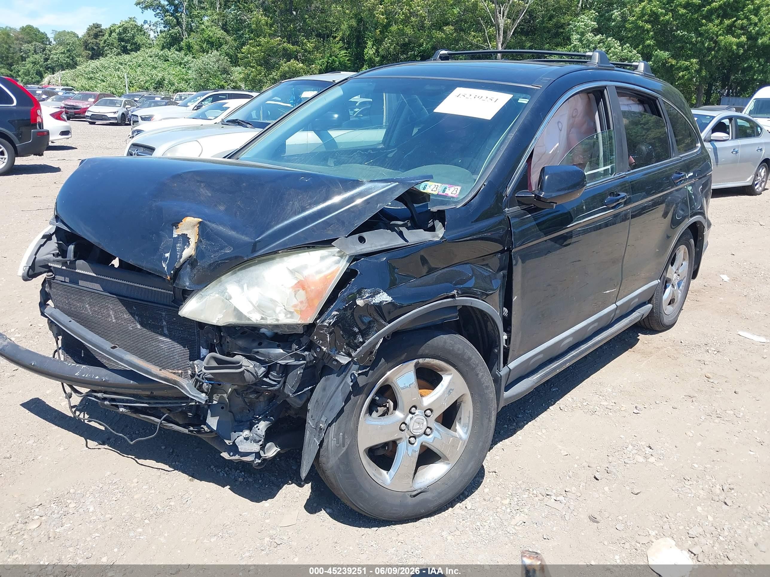 2009 Honda Cr-v Ex-l Black vin: 5J6RE48759L025404