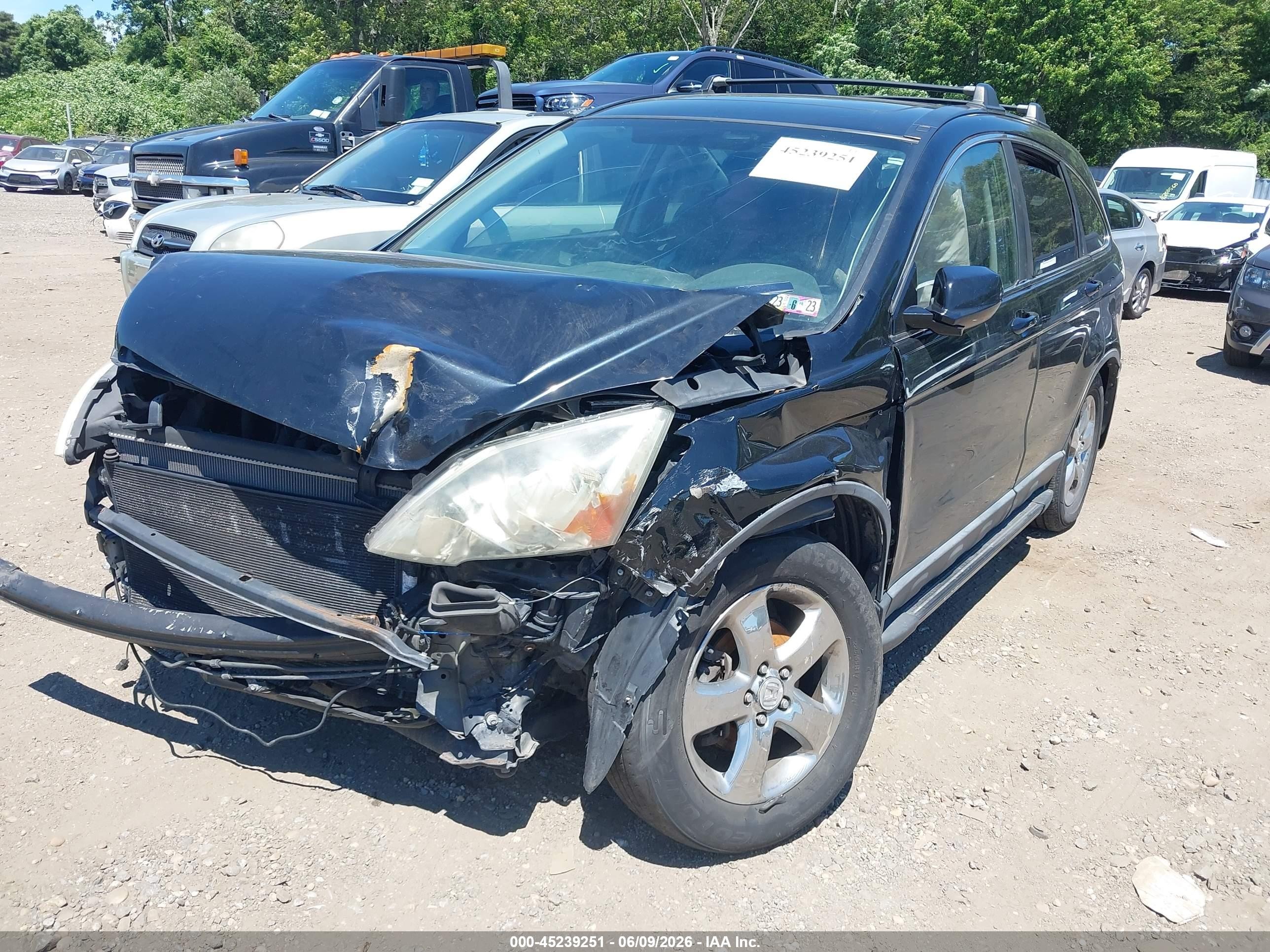 2009 Honda Cr-v Ex-l Black vin: 5J6RE48759L025404