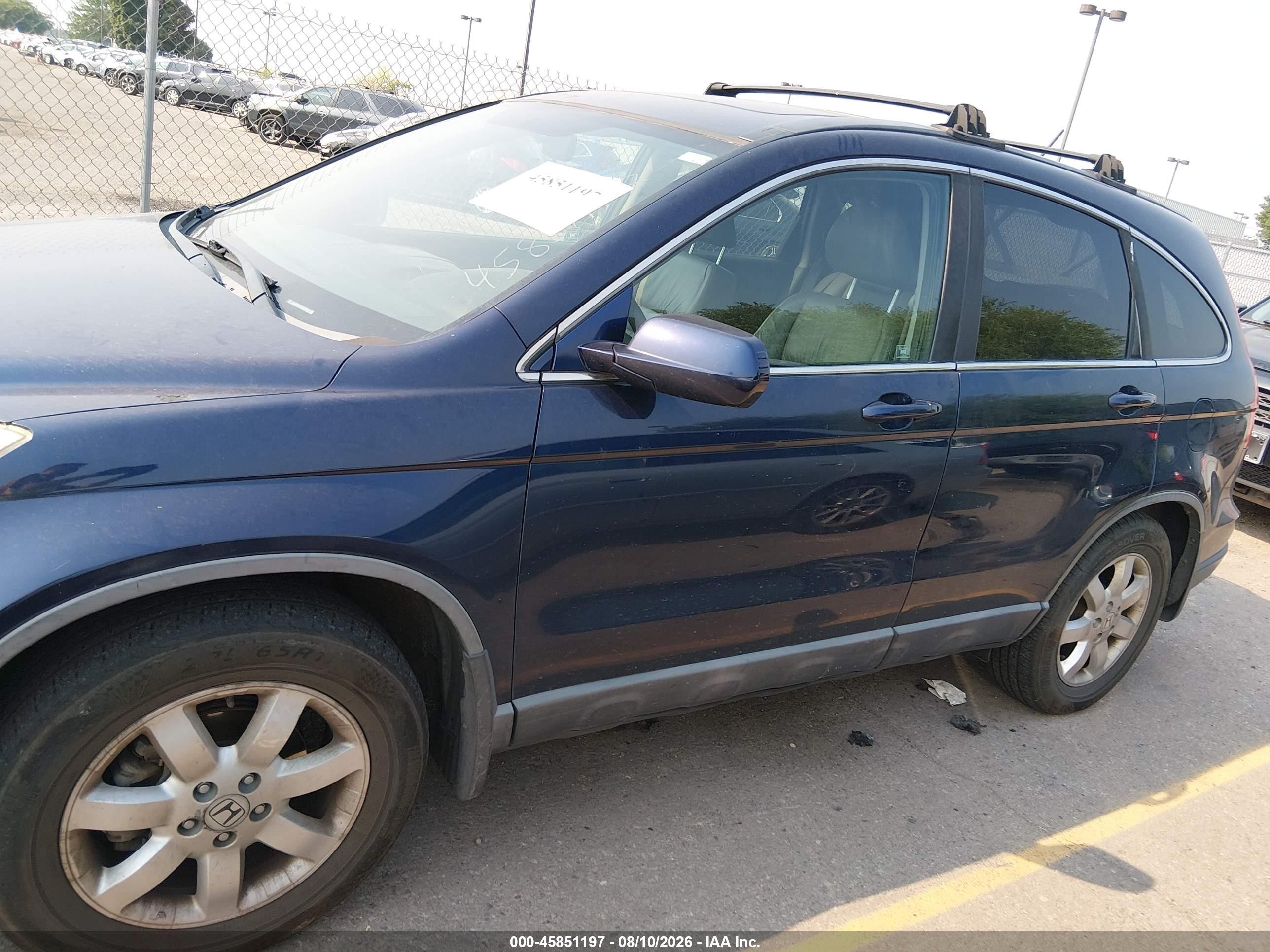 2009 Honda Cr-v Ex-l Blue vin: 5J6RE48759L036113